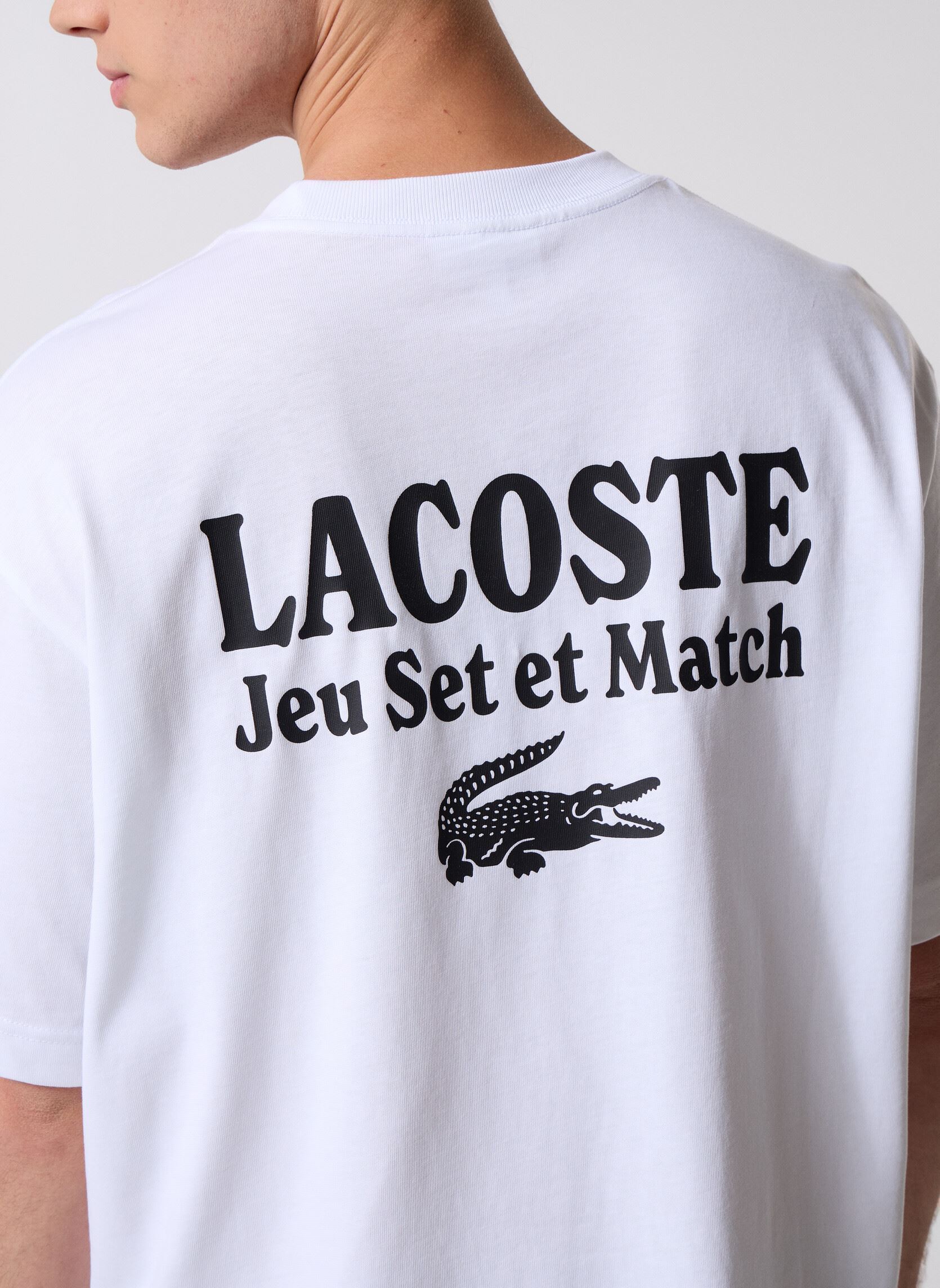 Kurzarm-T-Shirts T-Shirt TH5950 herren weiß Lacoste Kurzarm-T-Shirts T-Shirt TH5950 herren weiß BLANC