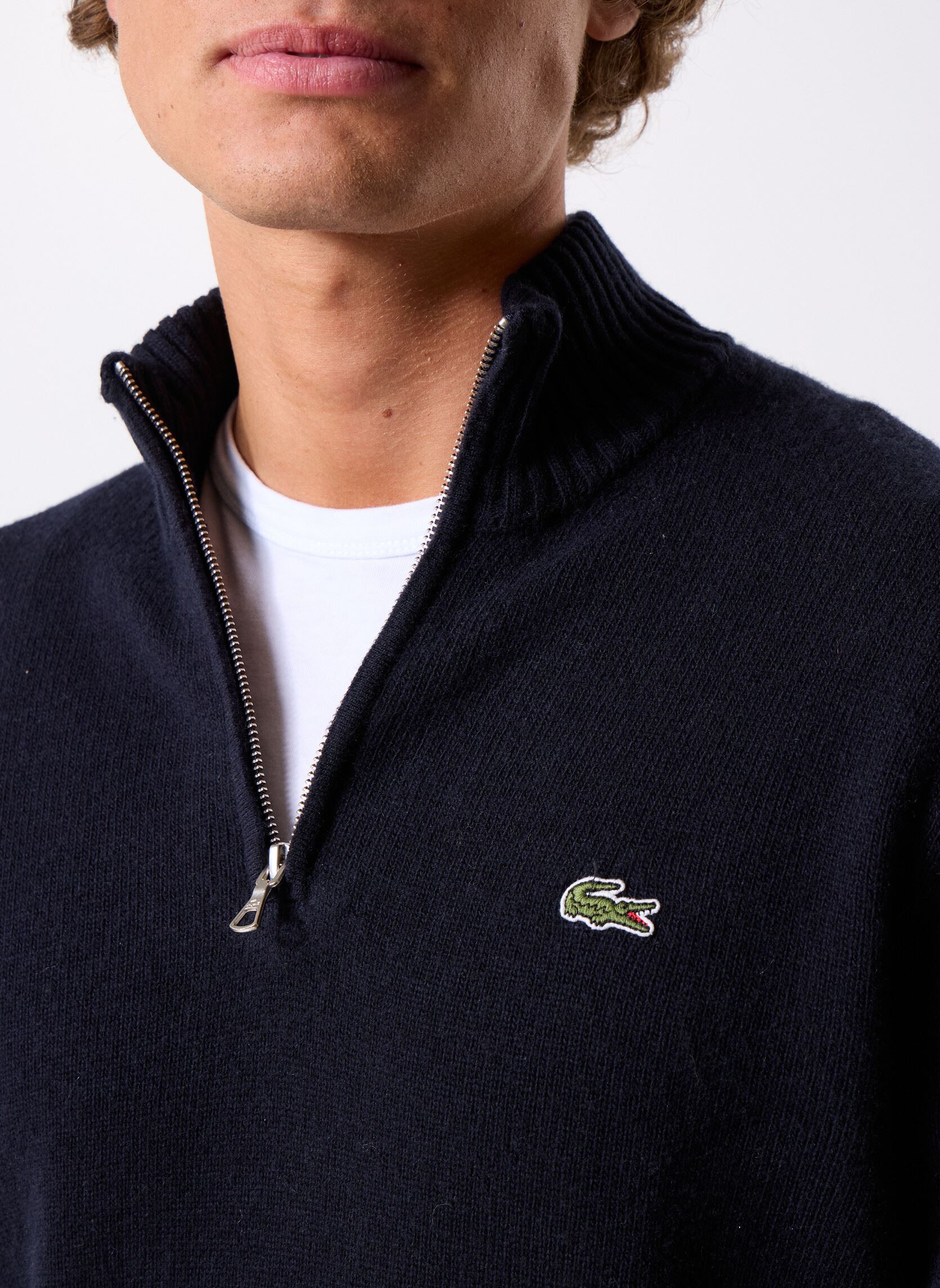 Truien Pull Demi-Zip AH3052 heren blauw Lacoste Truien Pull Demi-Zip AH3052 heren blauw MARINE