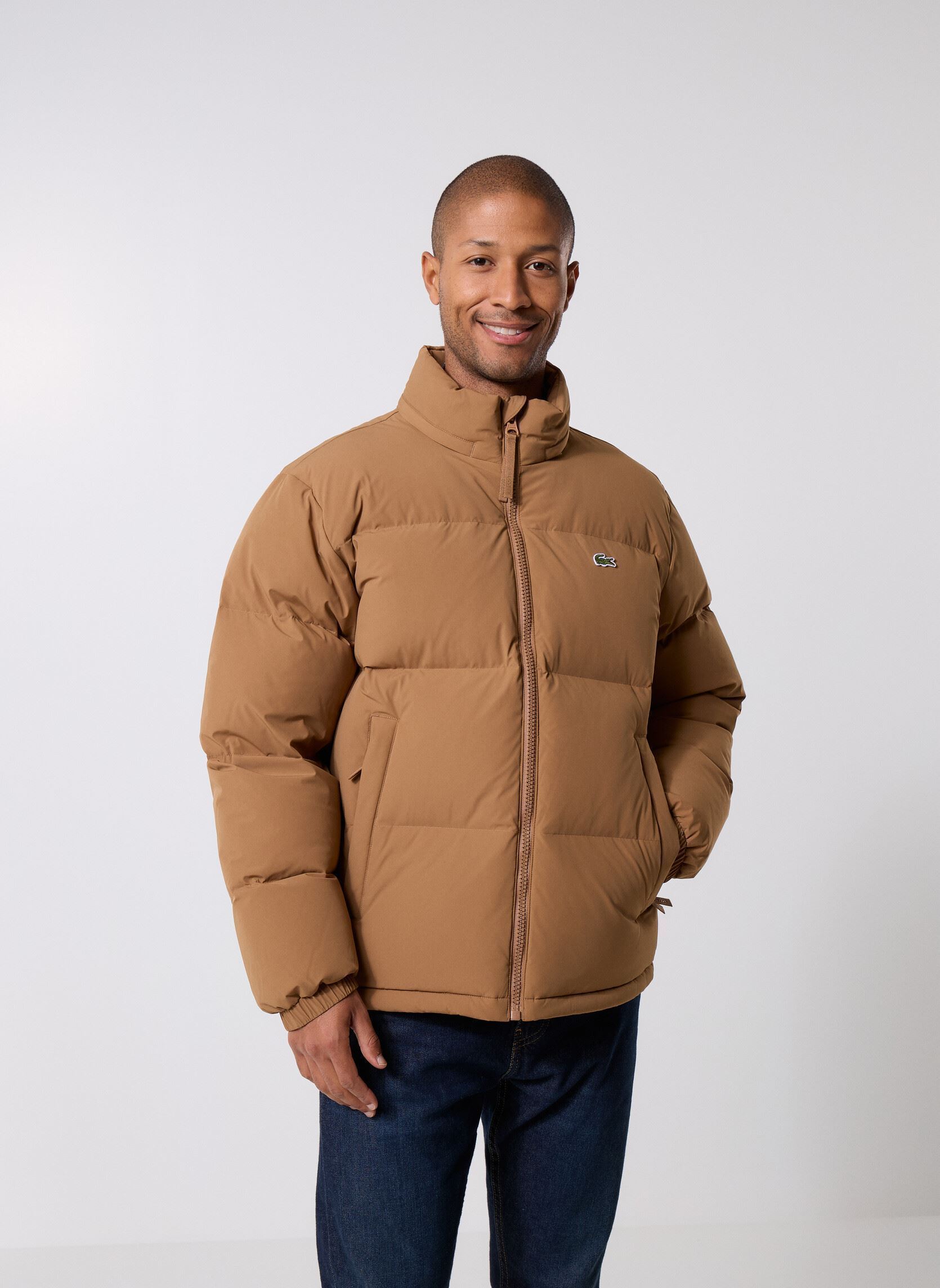 Doudoune droite col montant signature - vue 6