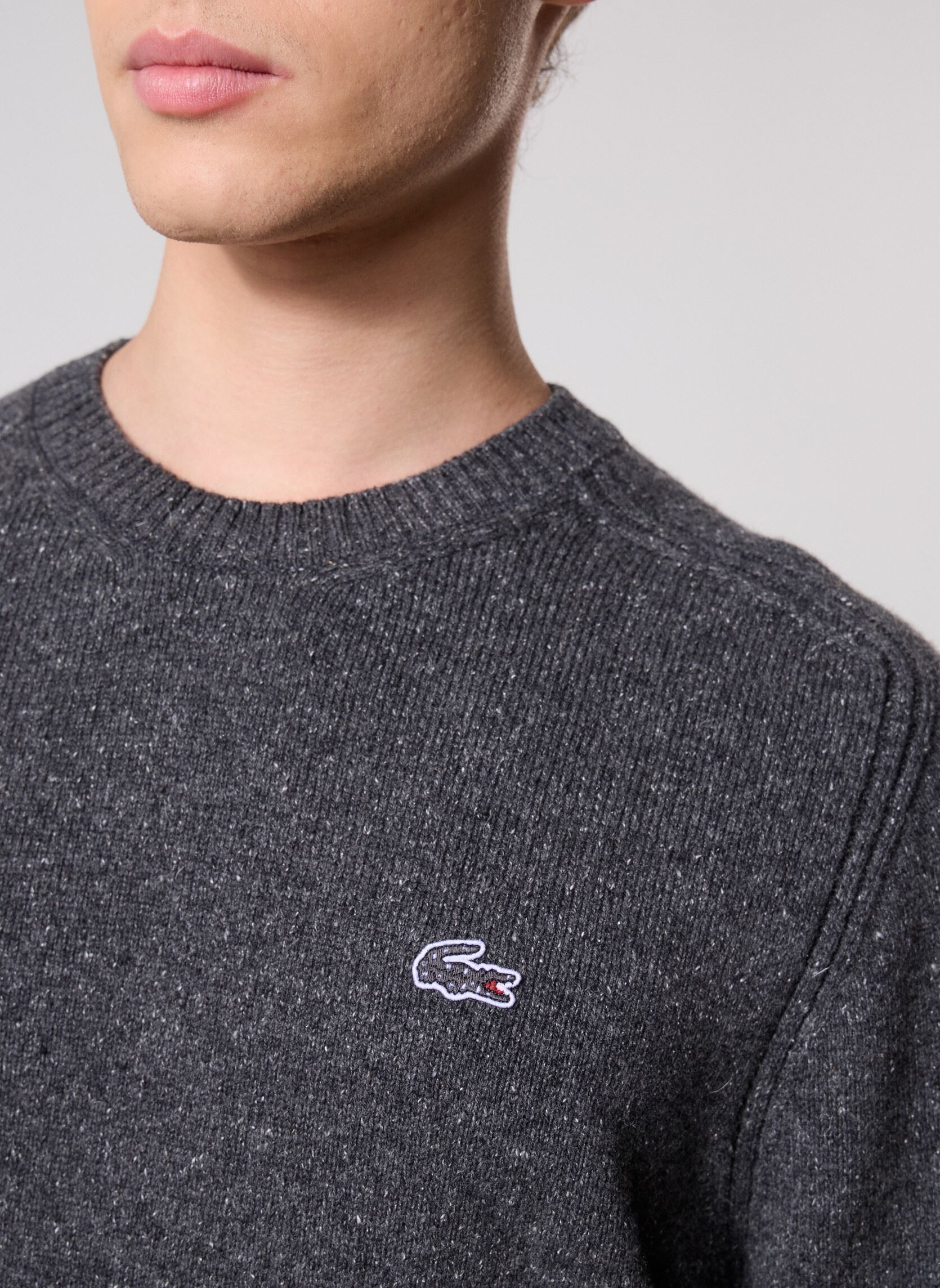 Pulls Pull Col Rond AH5173 homme gris Lacoste Pulls Pull Col Rond AH5173 homme gris BITUME NEPS