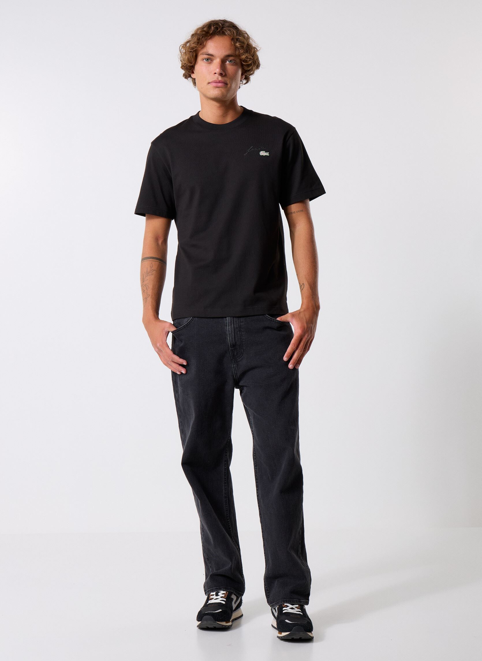 Kurzarm-T-Shirts T-Shirt TH5492 herren schwarz Lacoste Kurzarm-T-Shirts T-Shirt TH5492 herren schwarz NOIR