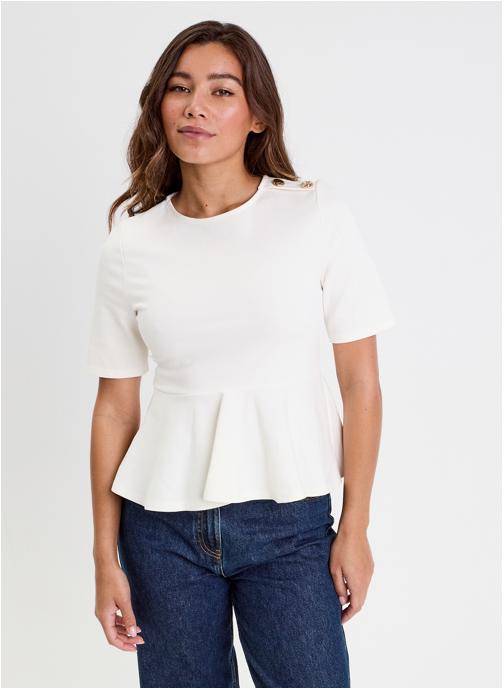 Cache Cache Tee-shirts LPEPLUM femme blanc