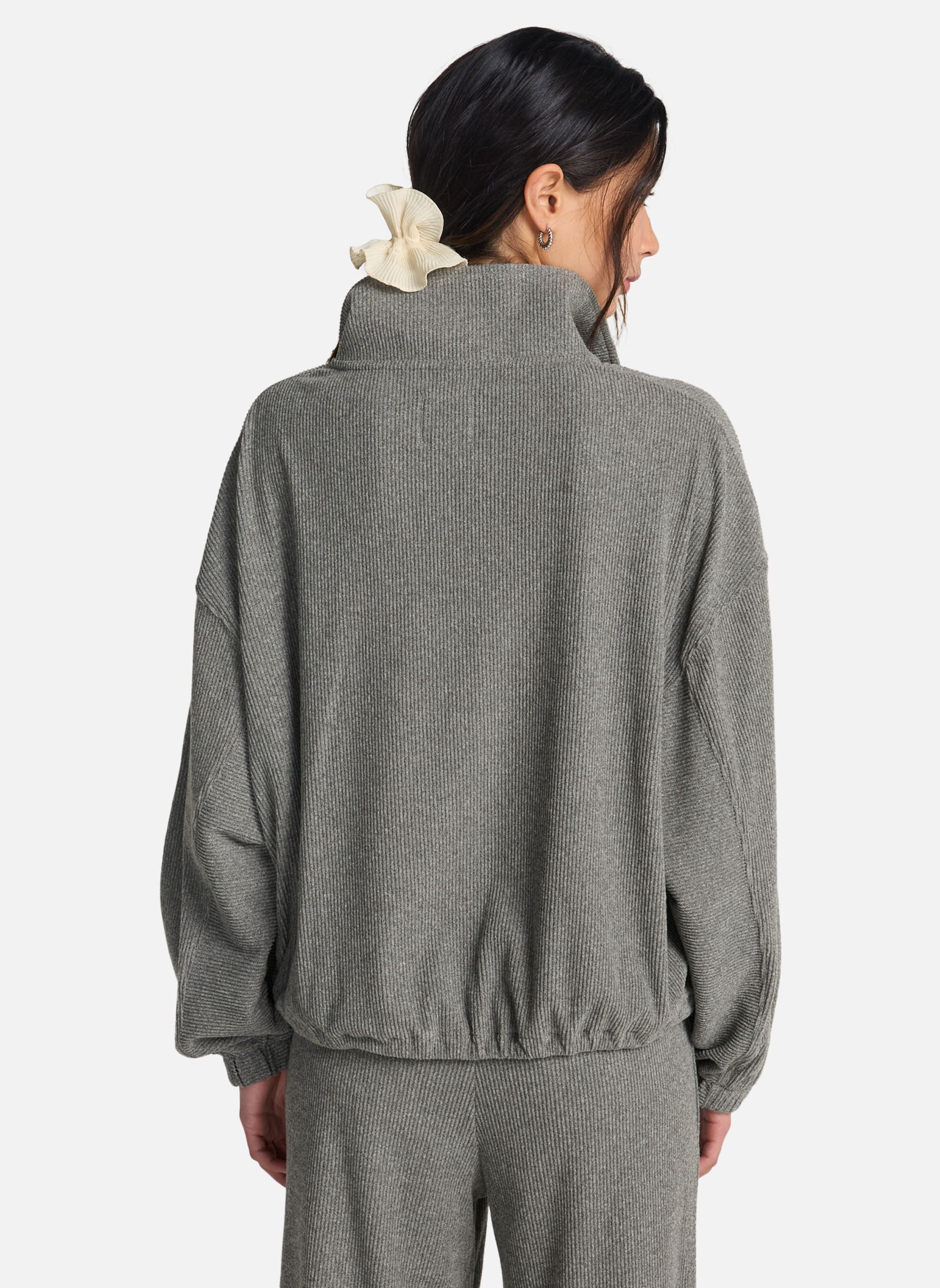 Sweats à capuche Haut côtelé COFFEE TIME femme gris Billabong Sweats à capuche Haut côtelé COFFEE TIME femme gris Gris