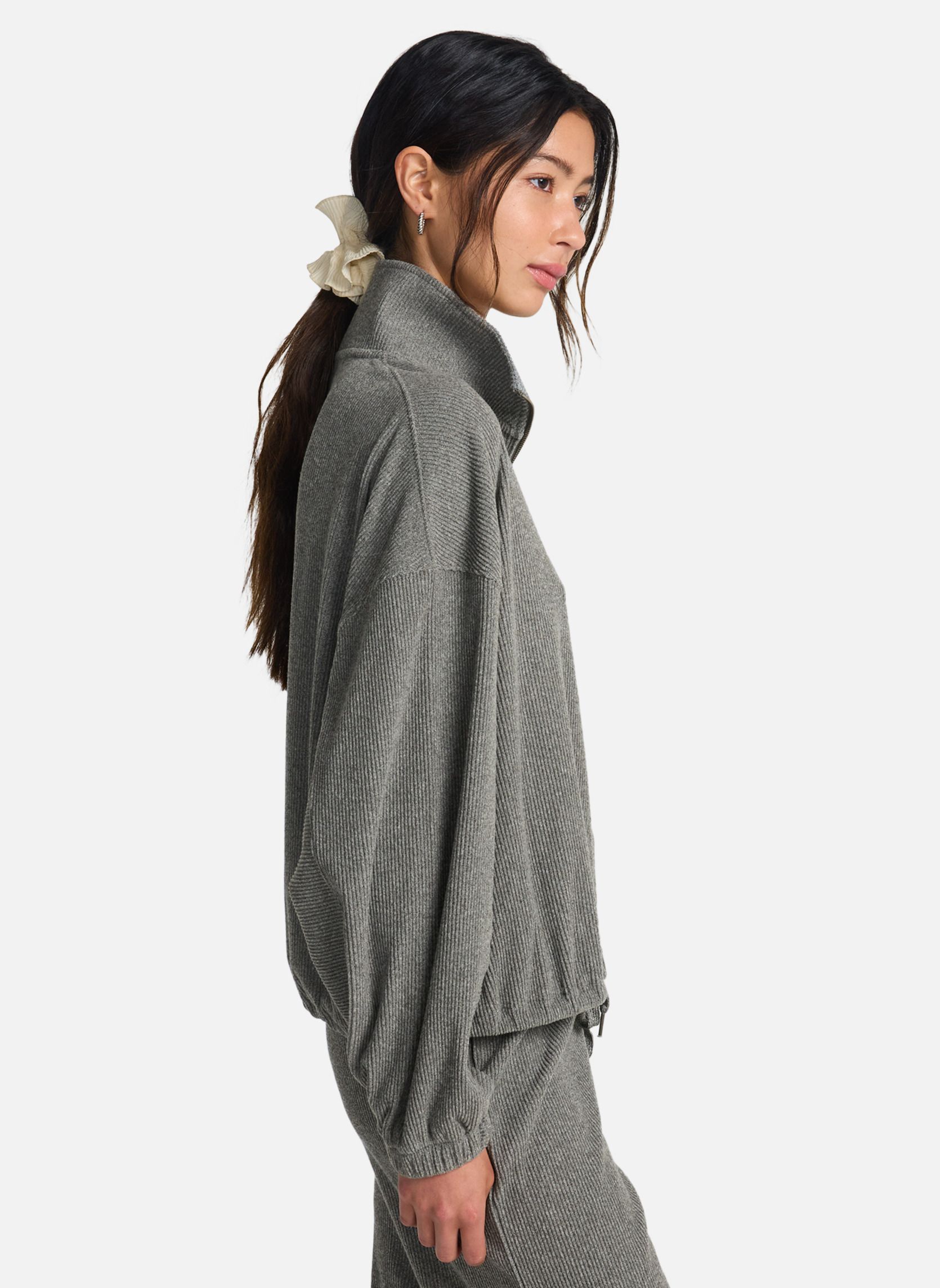 Sweats à capuche Haut côtelé COFFEE TIME femme gris Billabong Sweats à capuche Haut côtelé COFFEE TIME femme gris Gris