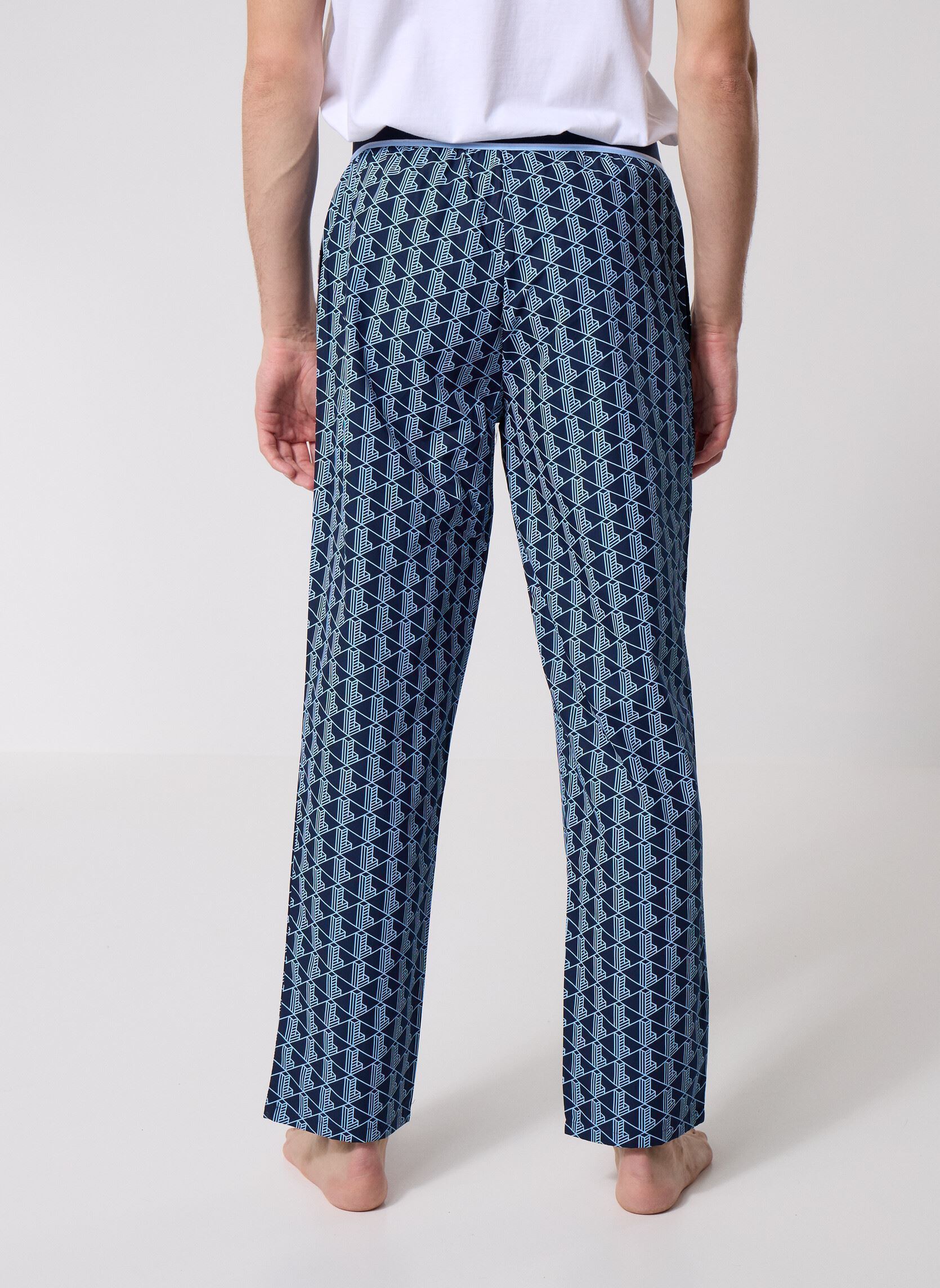 Lacoste Bas de pyjama - marine/blanc/bleu marine