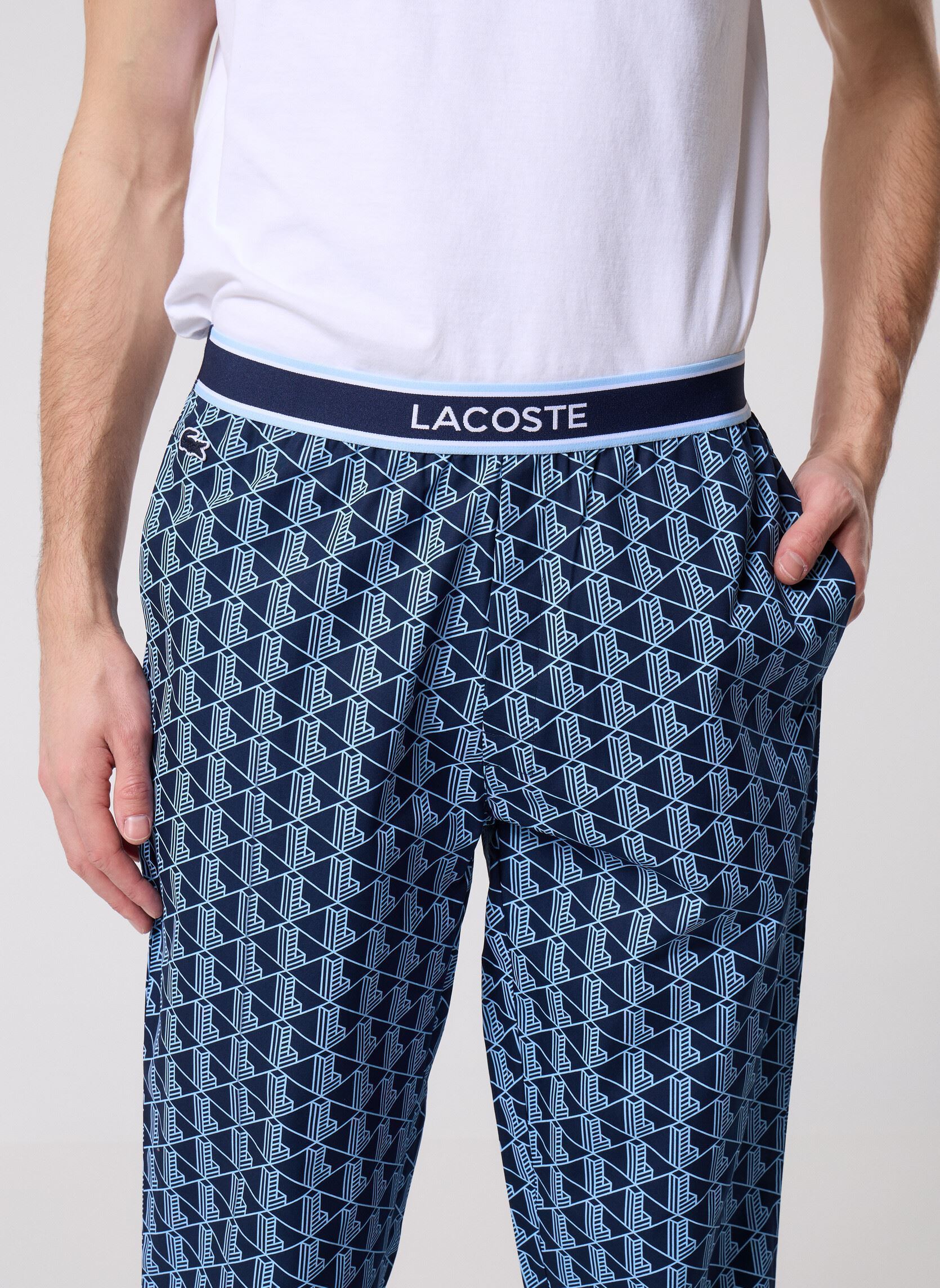 Joggingbroeken Bas De Pyjama 3H4981 heren blauw Lacoste Joggingbroeken Bas De Pyjama 3H4981 heren blauw MARINE/PANORAMA