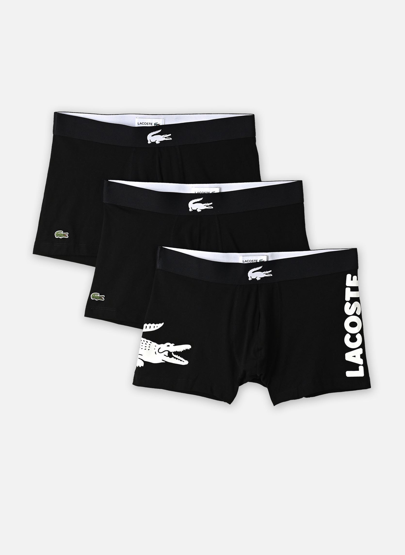 Caleçons Boxer 5H1291 homme noir Lacoste Caleçons Boxer 5H1291 homme noir NOIR/BLANC-NOIR-NOIR