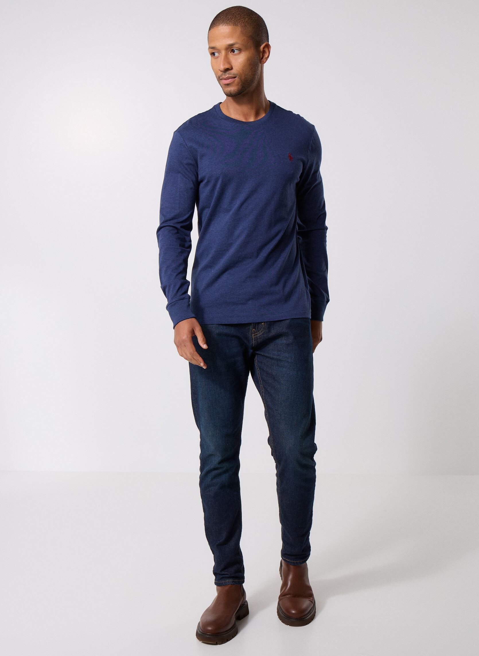Tee-shirts Lscncmslm5-Long Sleeve-T-Shirt homme vert Polo Ralph Lauren Tee-shirts Lscncmslm5-Long Sleeve-T-Shirt homme vert SPRING NAVY HEATHER/C3958