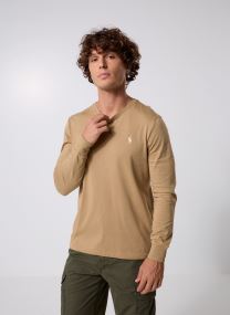 T-shirts Lscncmslm5-Long Sleeve-T-Shirt heren beige Polo Ralph Lauren T-shirts Lscncmslm5-Long Sleeve-T-Shirt heren beige CAFE TAN/C8176