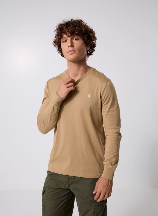 Polo Ralph Lauren T-shirts Lscncmslm5-Long Sleeve-T-Shirt heren beige