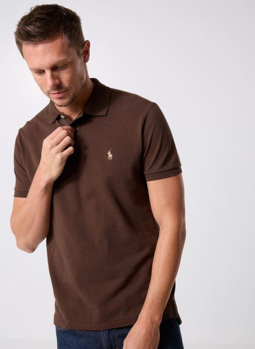 Polo Ralph Lauren Polos Sskccmslm1-Short Sleeve-Knit homme marron