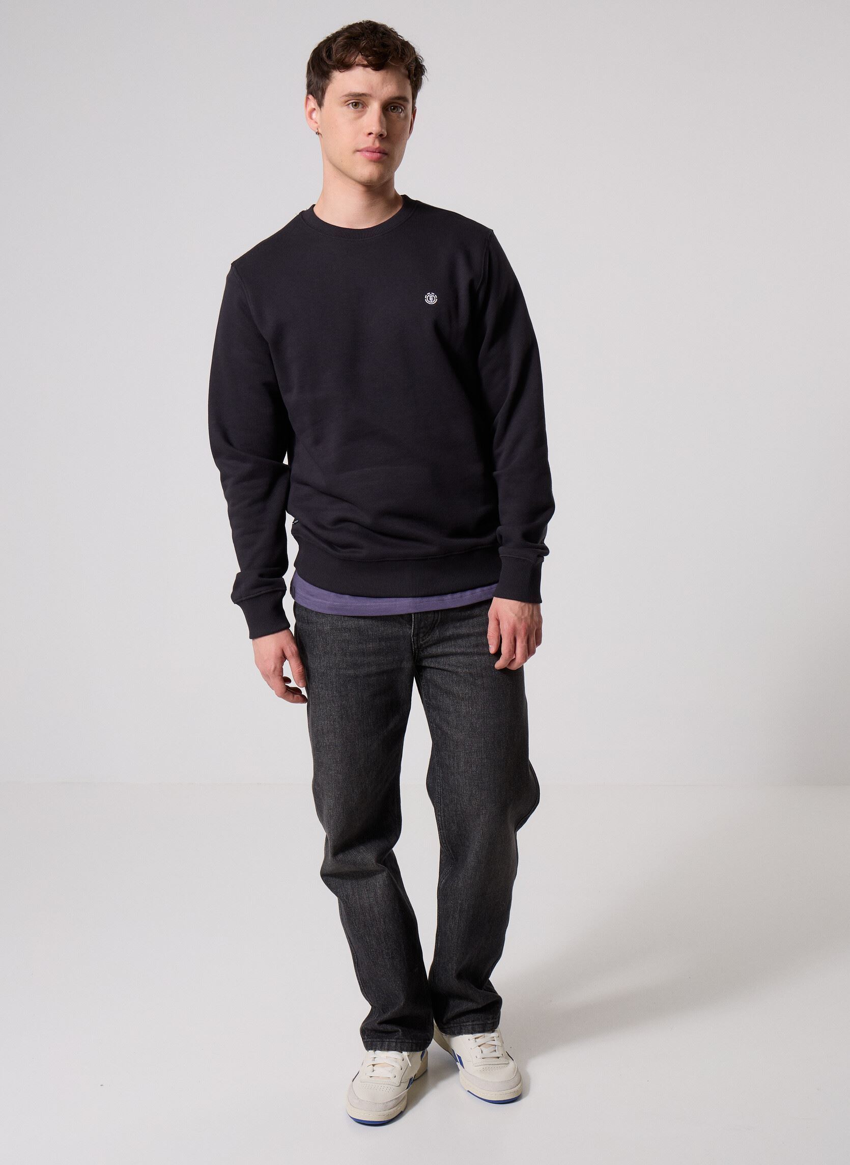 Sweats Icon Embroidery Cr homme noir Element Sweats Icon Embroidery Cr homme noir FLINT BLACK