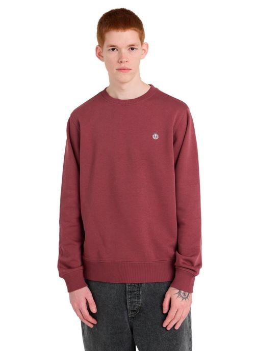 Element Sweats Icon Embroidery Cr homme bordeaux