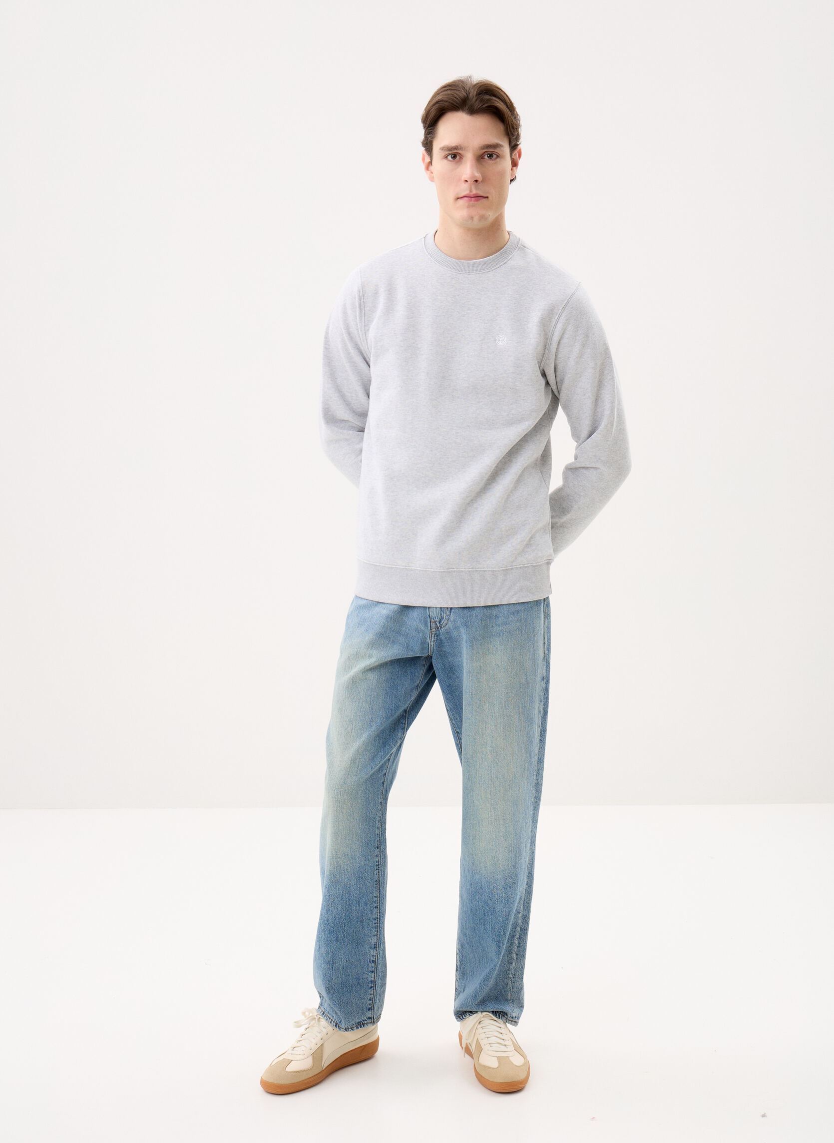 Sweatshirts Icon Embroidery Cr heren grijs Element Sweatshirts Icon Embroidery Cr heren grijs MID GREY HEATHER