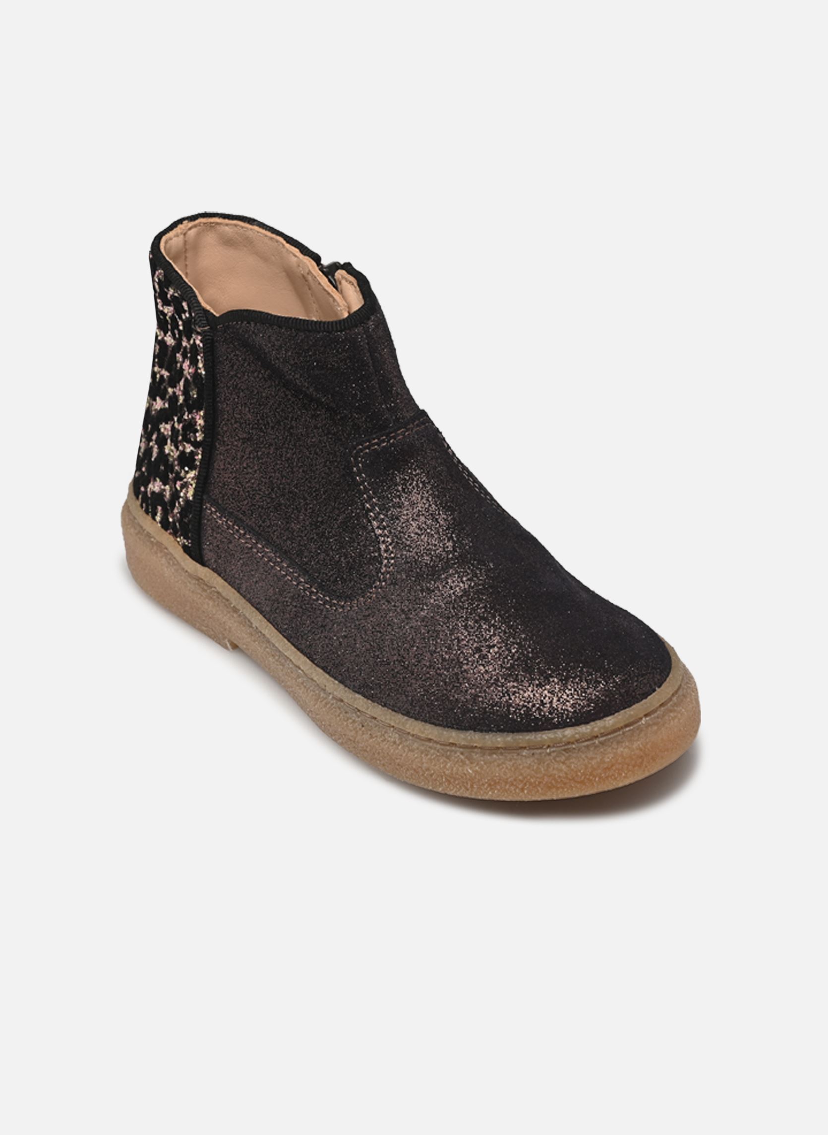 Stiefeletten / Ankle Boots TRIX BACK mädchen gold und bronze Pom d Api Stiefeletten / Ankle Boots TRIX BACK mädchen gold und bronze UNIVERSE-LEO NOIR