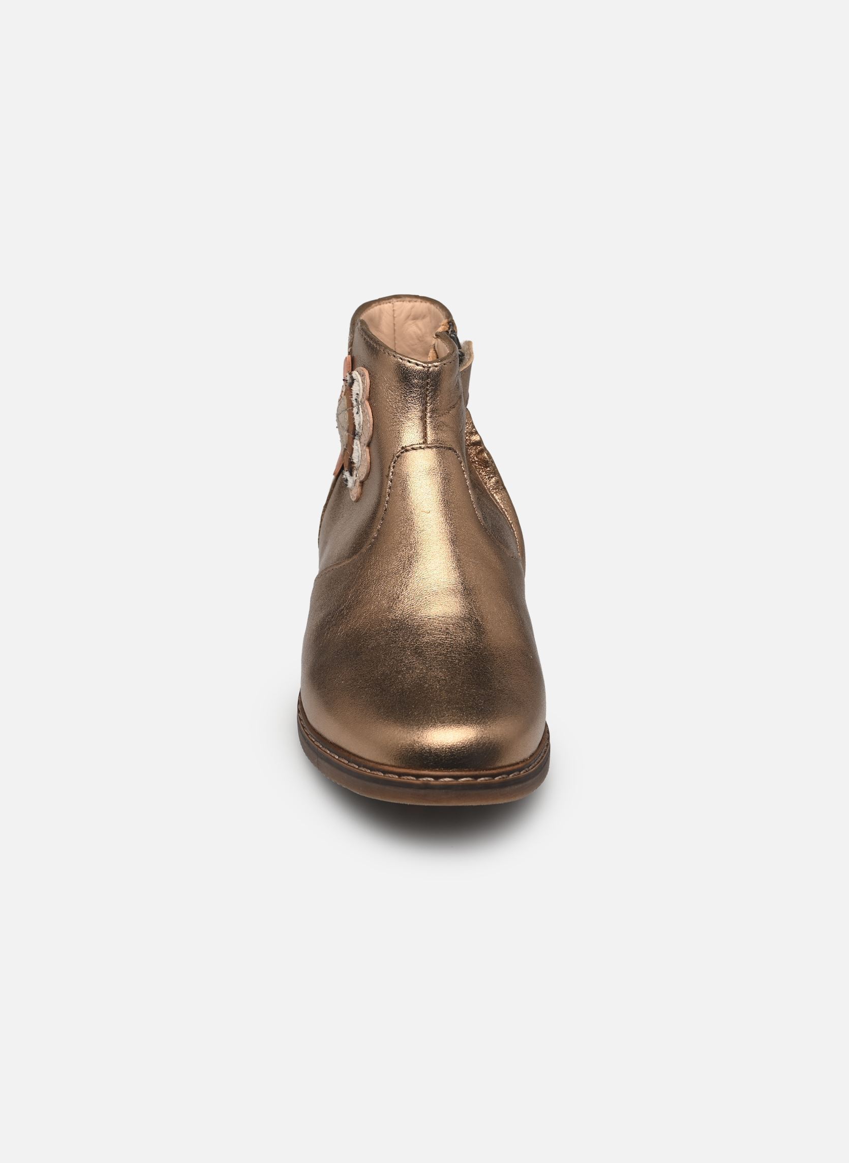 Bottines CITY ALTO fille or et bronze Pom d Api Bottines CITY ALTO fille or et bronze BROWN