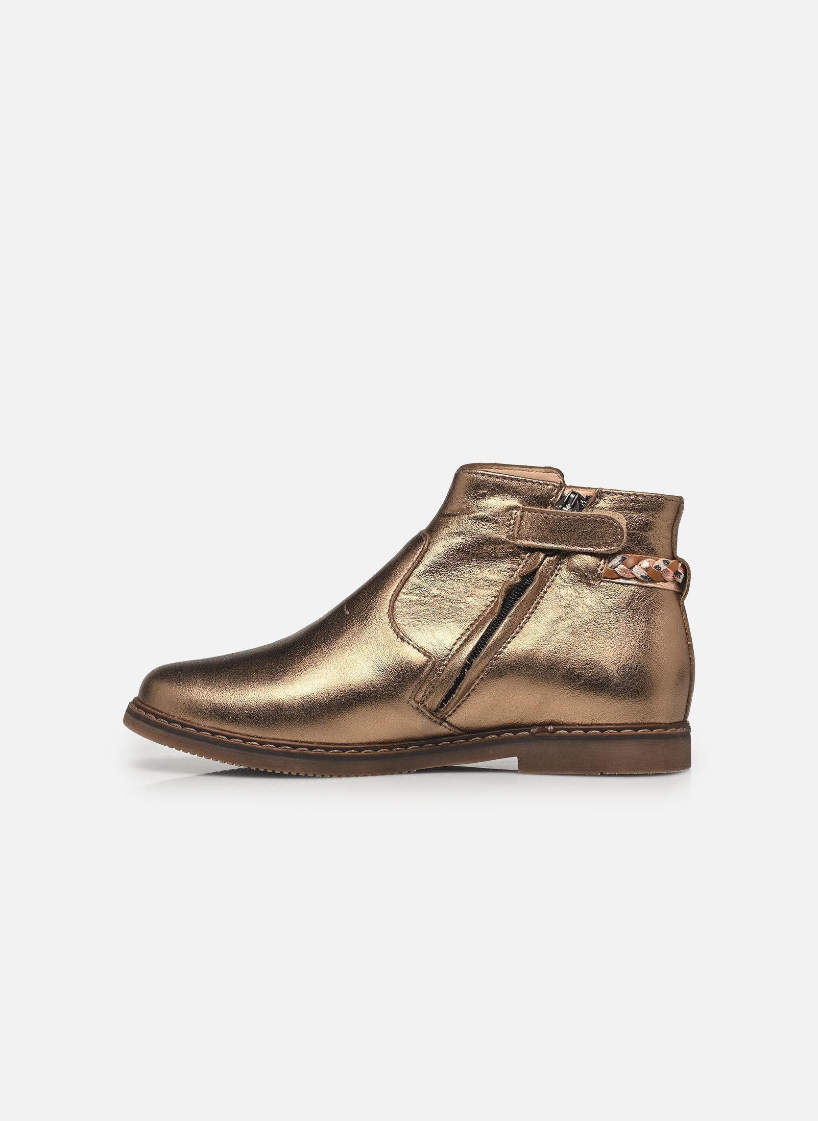 Bottines CITY ALTO fille or et bronze Pom d Api Bottines CITY ALTO fille or et bronze BROWN