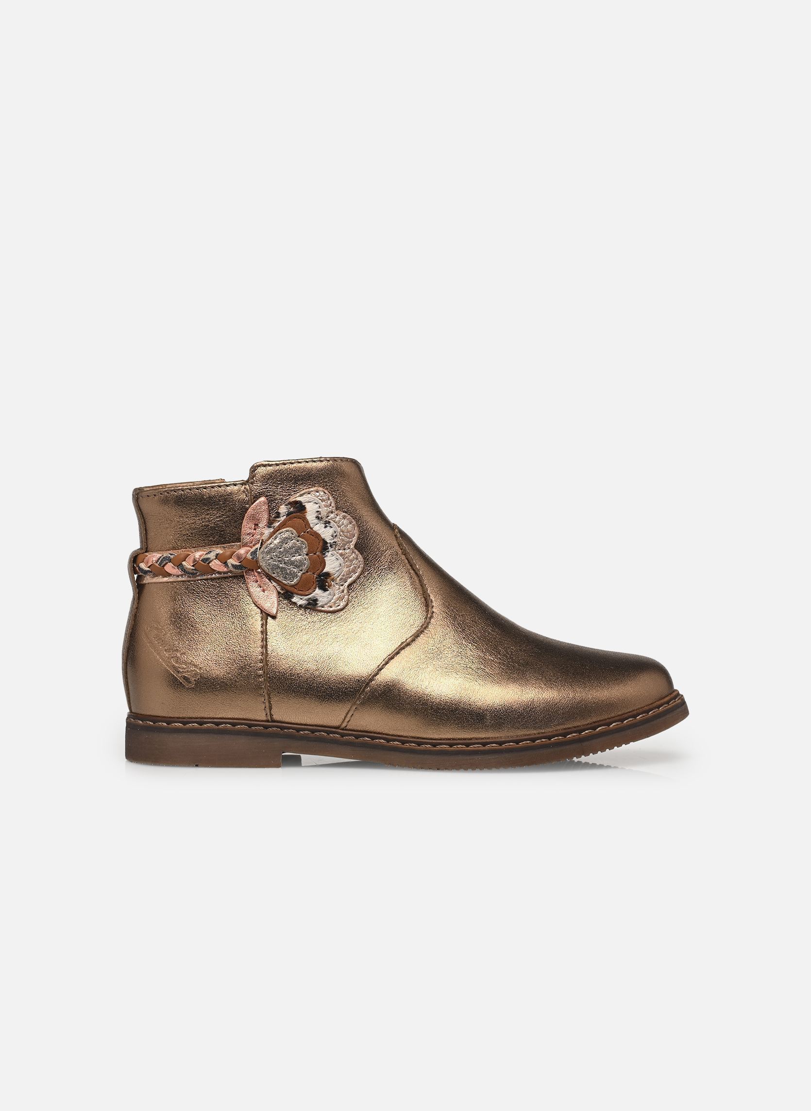 Bottines CITY ALTO fille or et bronze Pom d Api Bottines CITY ALTO fille or et bronze BROWN