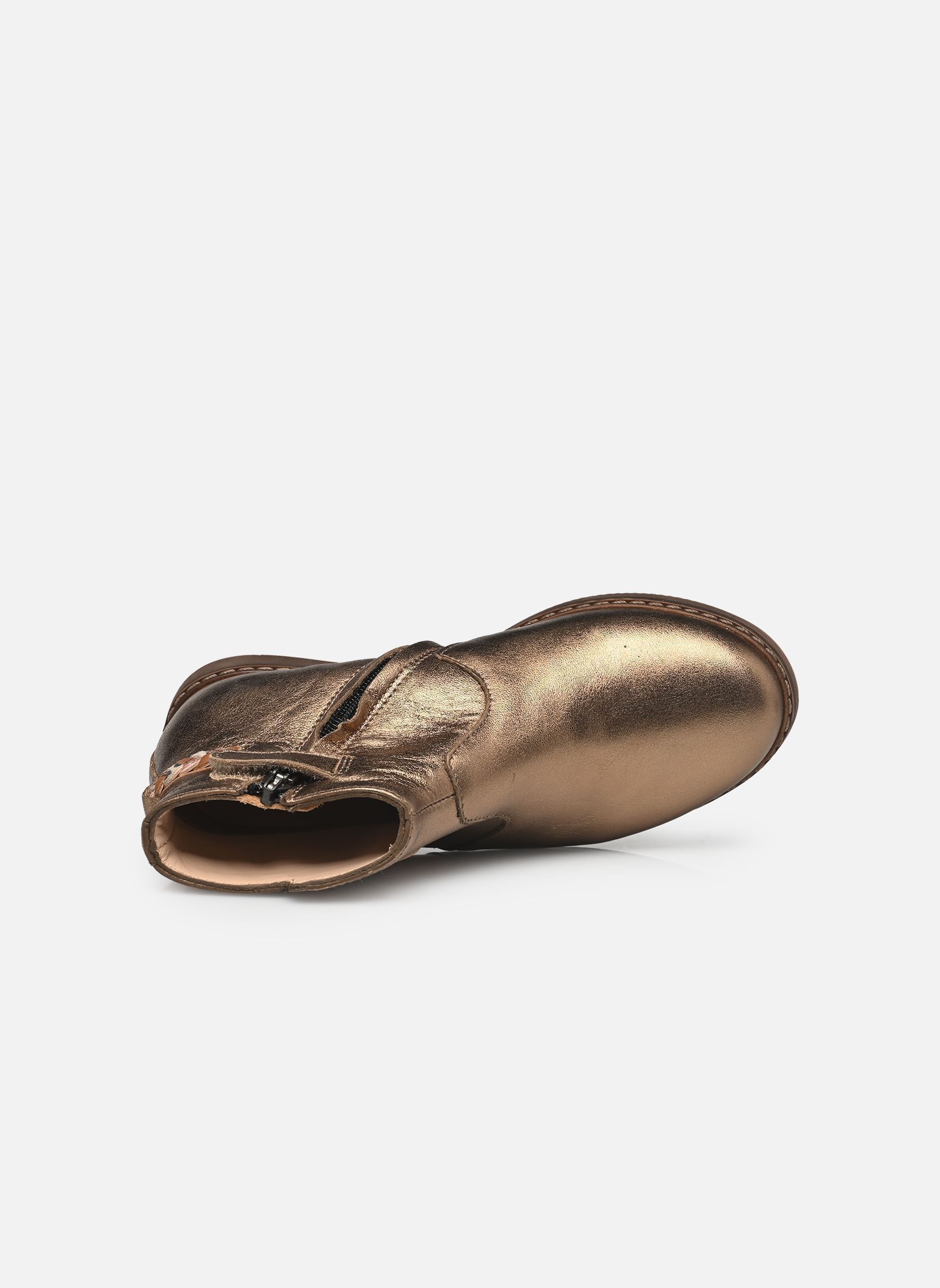 Bottines CITY ALTO fille or et bronze Pom d Api Bottines CITY ALTO fille or et bronze BROWN