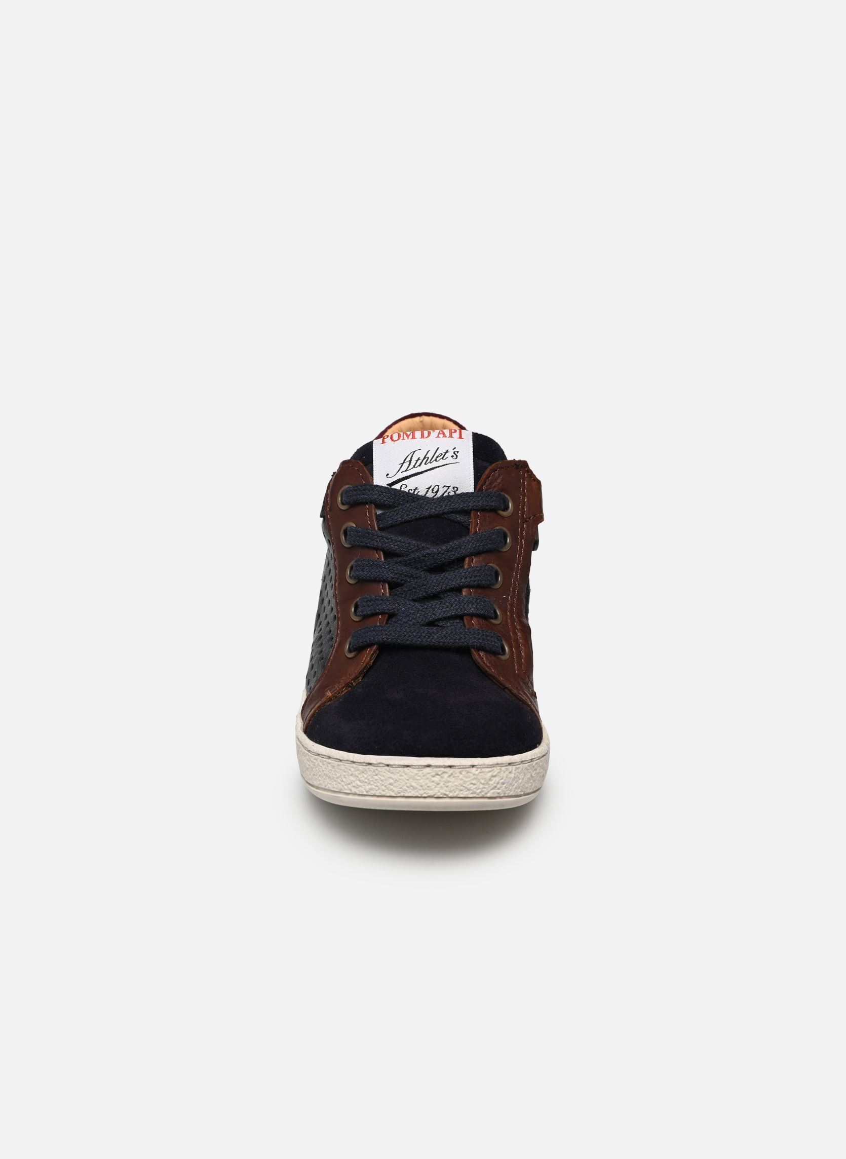 Niedrige Sneaker Mousse Lace Perfo jungen marineblau Pom d Api Niedrige Sneaker Mousse Lace Perfo jungen marineblau NAVY-BROWN