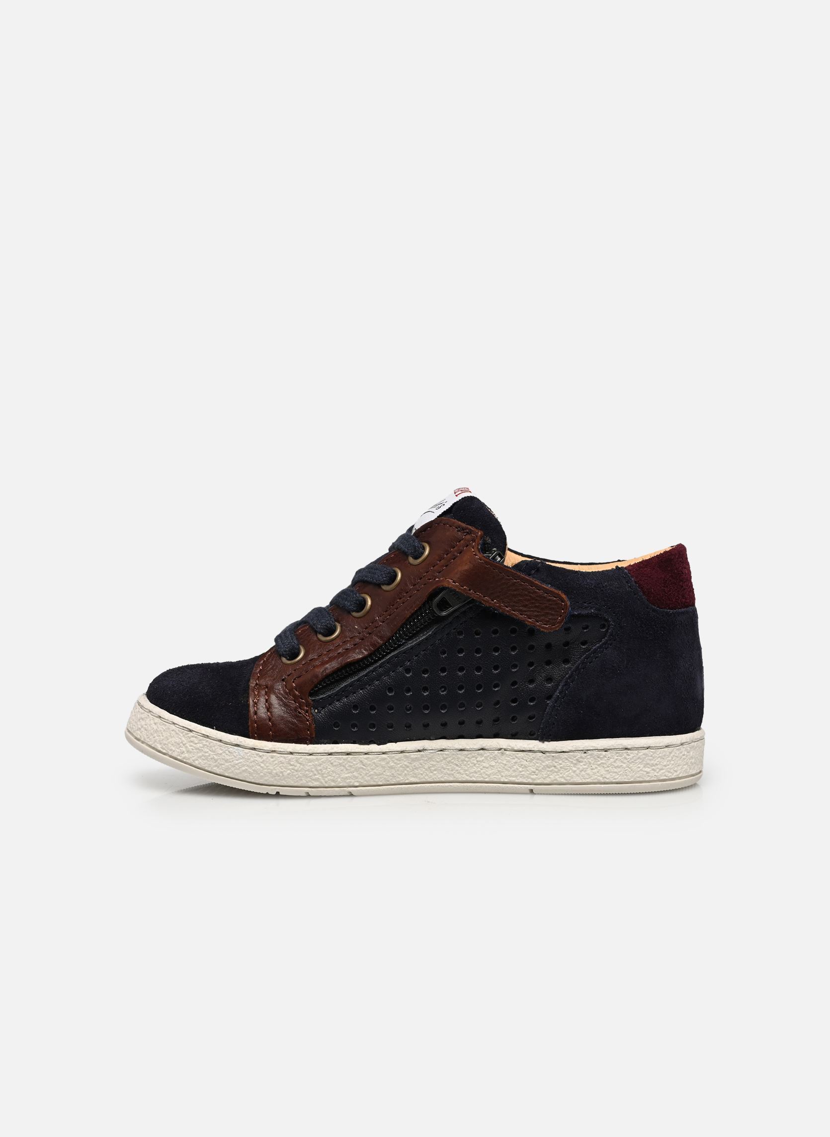 Niedrige Sneaker Mousse Lace Perfo jungen marineblau Pom d Api Niedrige Sneaker Mousse Lace Perfo jungen marineblau NAVY-BROWN