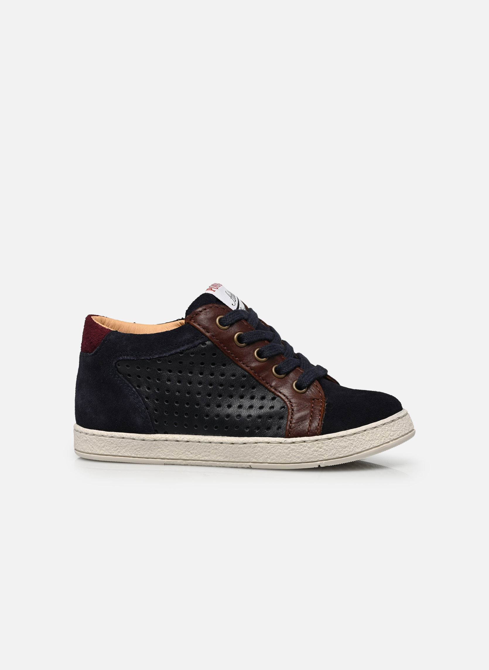 Niedrige Sneaker Mousse Lace Perfo jungen marineblau Pom d Api Niedrige Sneaker Mousse Lace Perfo jungen marineblau NAVY-BROWN