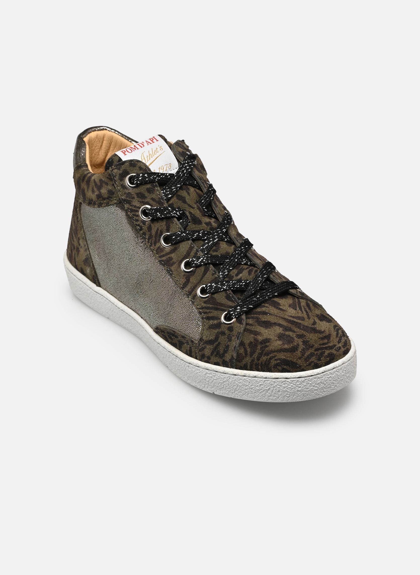 Niedrige Sneaker Top Touch Lace mädchen grün Pom d Api Niedrige Sneaker Top Touch Lace mädchen grün KAKI-OLIVE