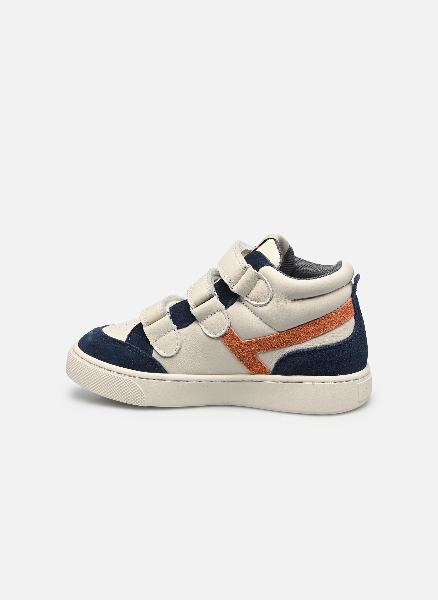 Baskets TC 17 HI EASY garçon blanc Tartine et Chocolat Baskets TC 17 HI EASY garçon blanc WHITE-DK NAVY-DK ORA