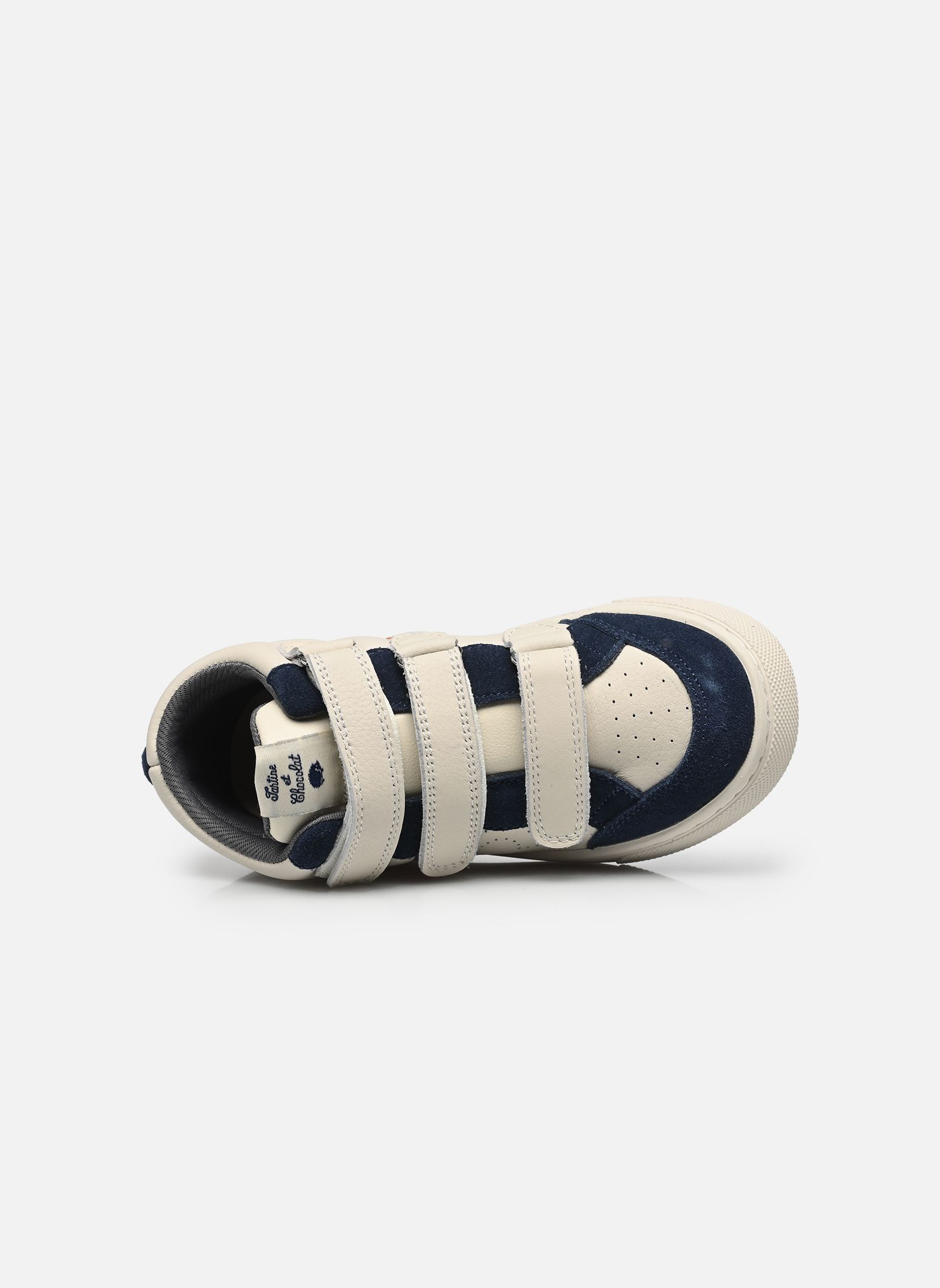 Baskets TC 17 HI EASY garçon blanc Tartine et Chocolat Baskets TC 17 HI EASY garçon blanc WHITE-DK NAVY-DK ORA