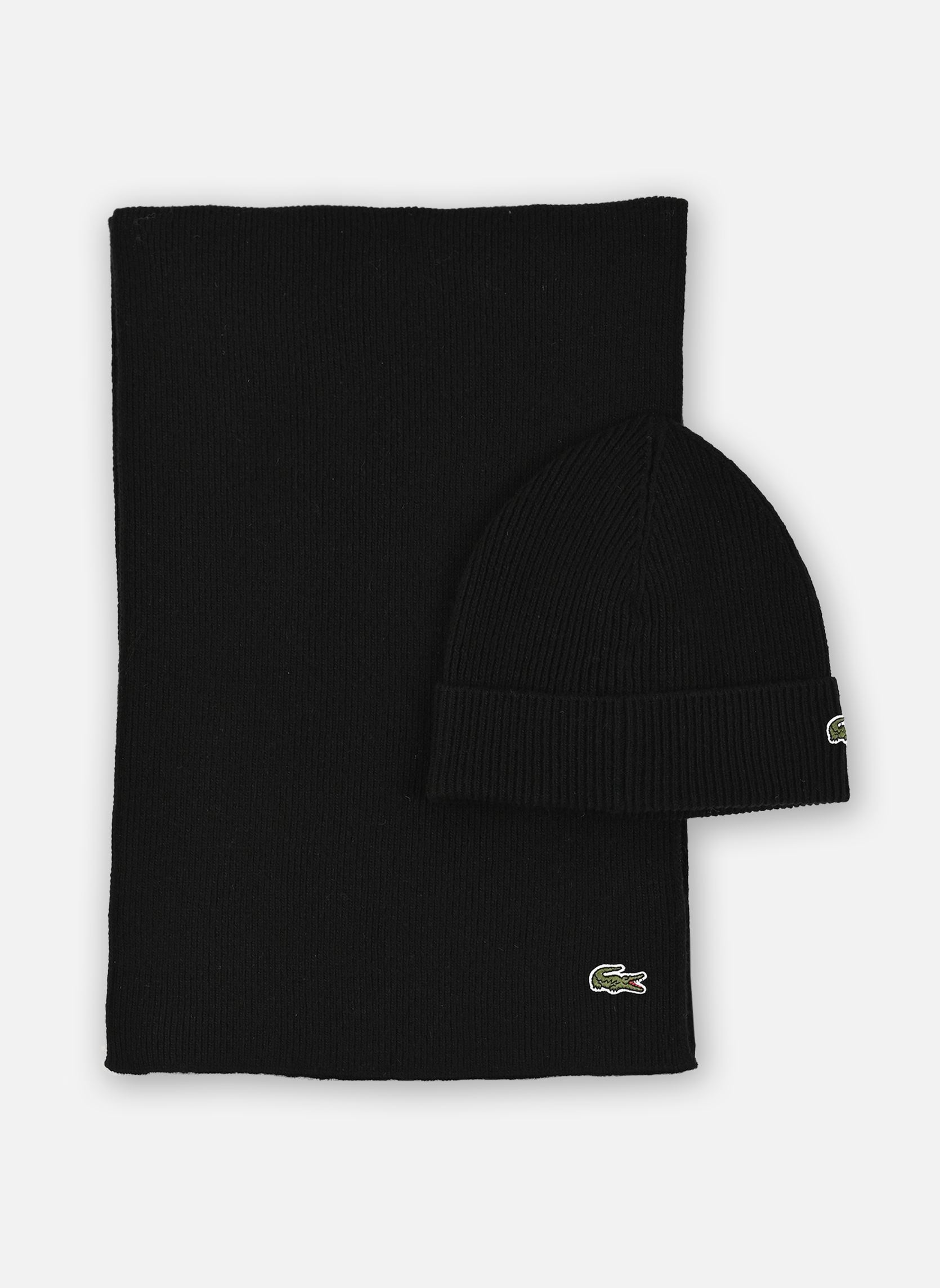 Echarpes et Foulards Lacoste Coffret Echarpe Bonnet RB5385 pour Homme - vue 3