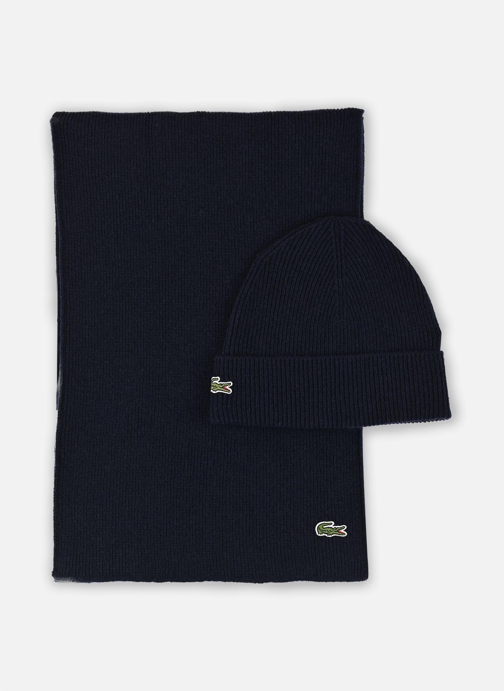 Echarpes et Foulards Lacoste Coffret Echarpe Bonnet RB5385 pour Homme