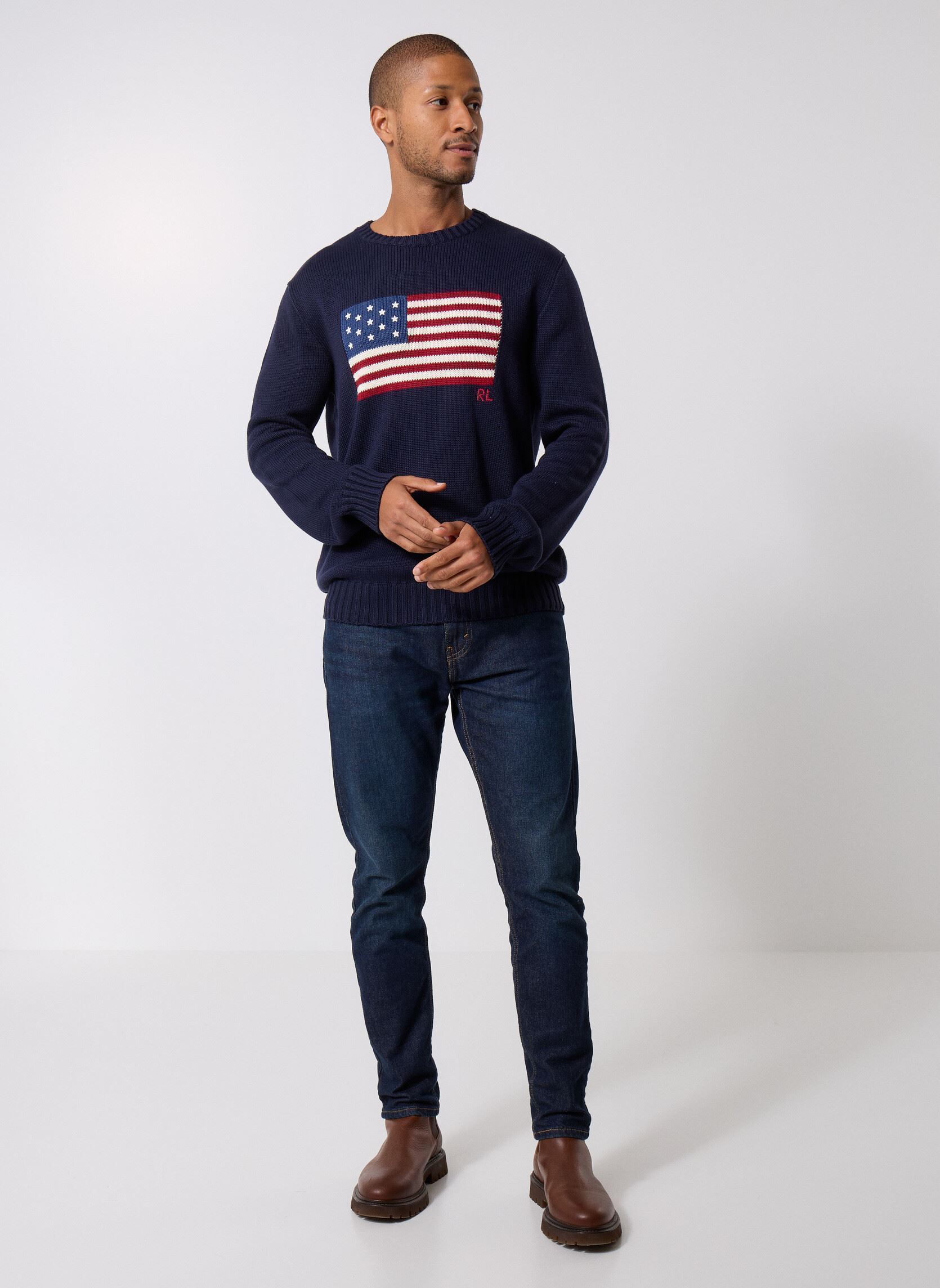 Pullover Ls Cn Flag-Long Sleeve-Pullover herren blau Polo Ralph Lauren Pullover Ls Cn Flag-Long Sleeve-Pullover herren blau Hunter Navy