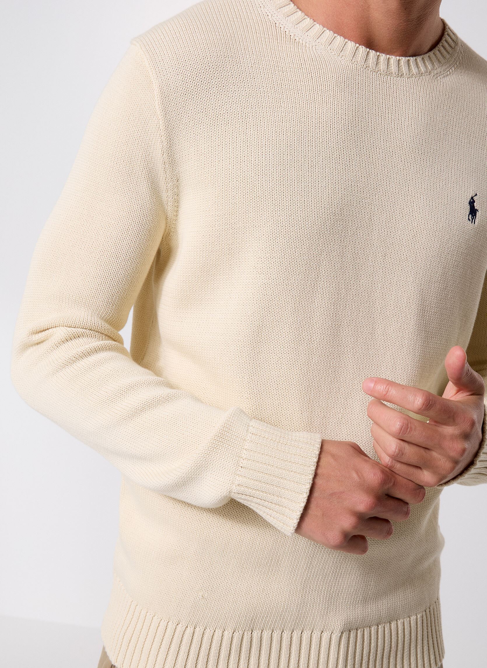 Truien Lscnpp7Gg-Long Sleeve-Sweater heren wit Polo Ralph Lauren Truien Lscnpp7Gg-Long Sleeve-Sweater heren wit ANDOVER CREAM