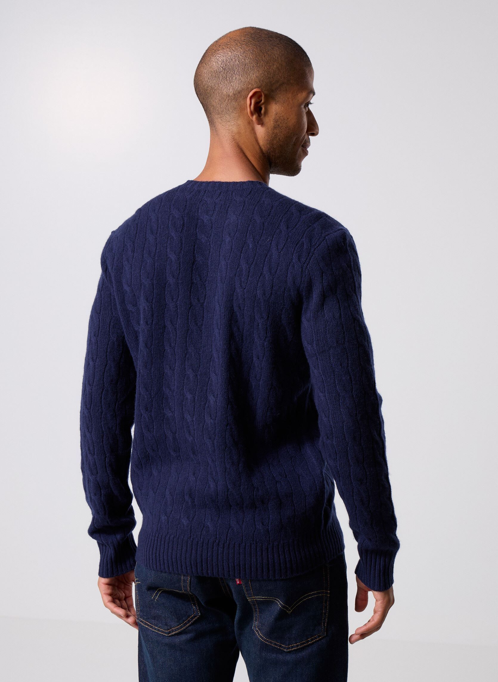 Truien Lscablecnpp-Long Sleeve-Pullover heren blauw Polo Ralph Lauren Truien Lscablecnpp-Long Sleeve-Pullover heren blauw HUNTER NAVY