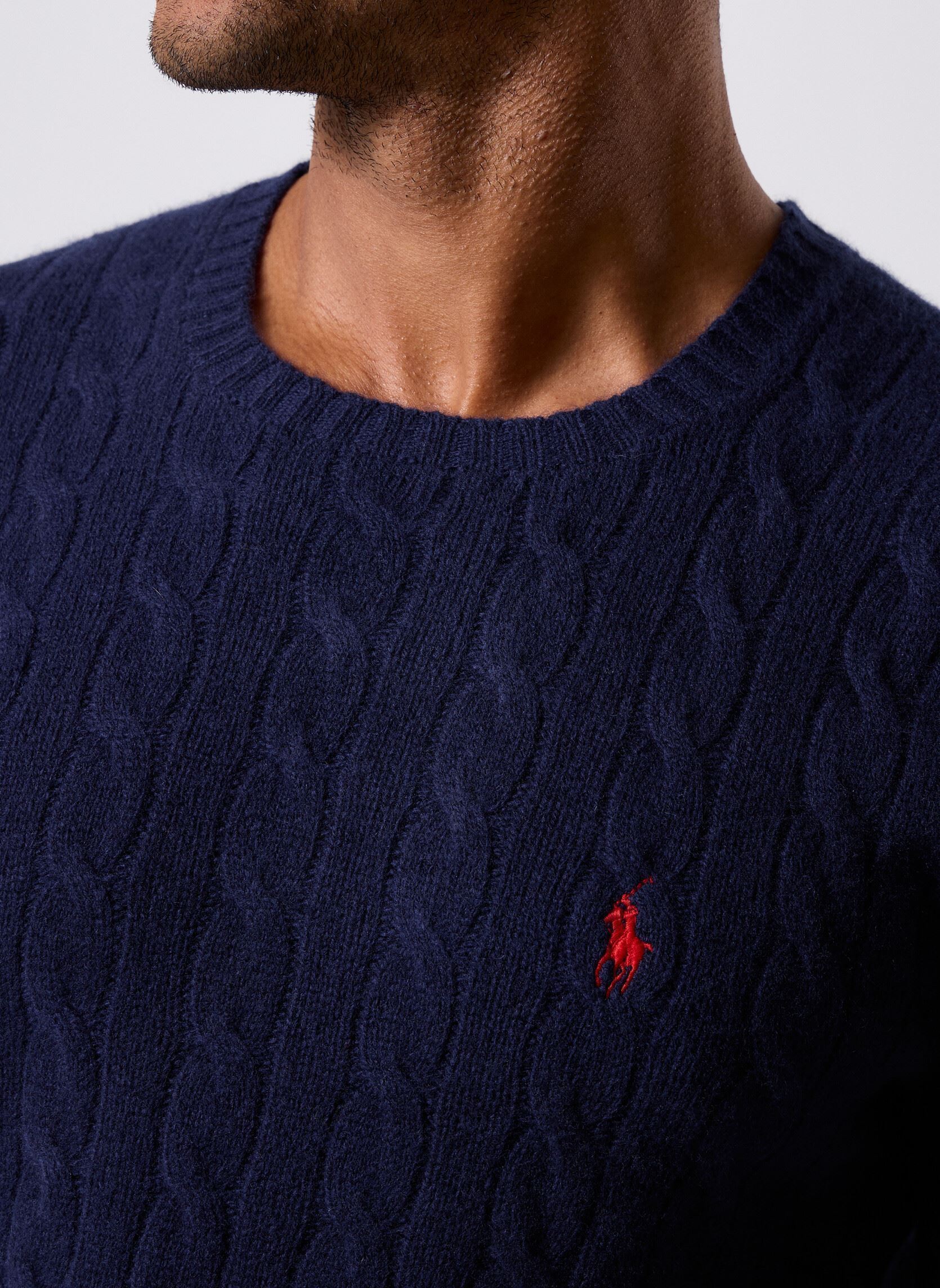 Truien Lscablecnpp-Long Sleeve-Pullover heren blauw Polo Ralph Lauren Truien Lscablecnpp-Long Sleeve-Pullover heren blauw HUNTER NAVY