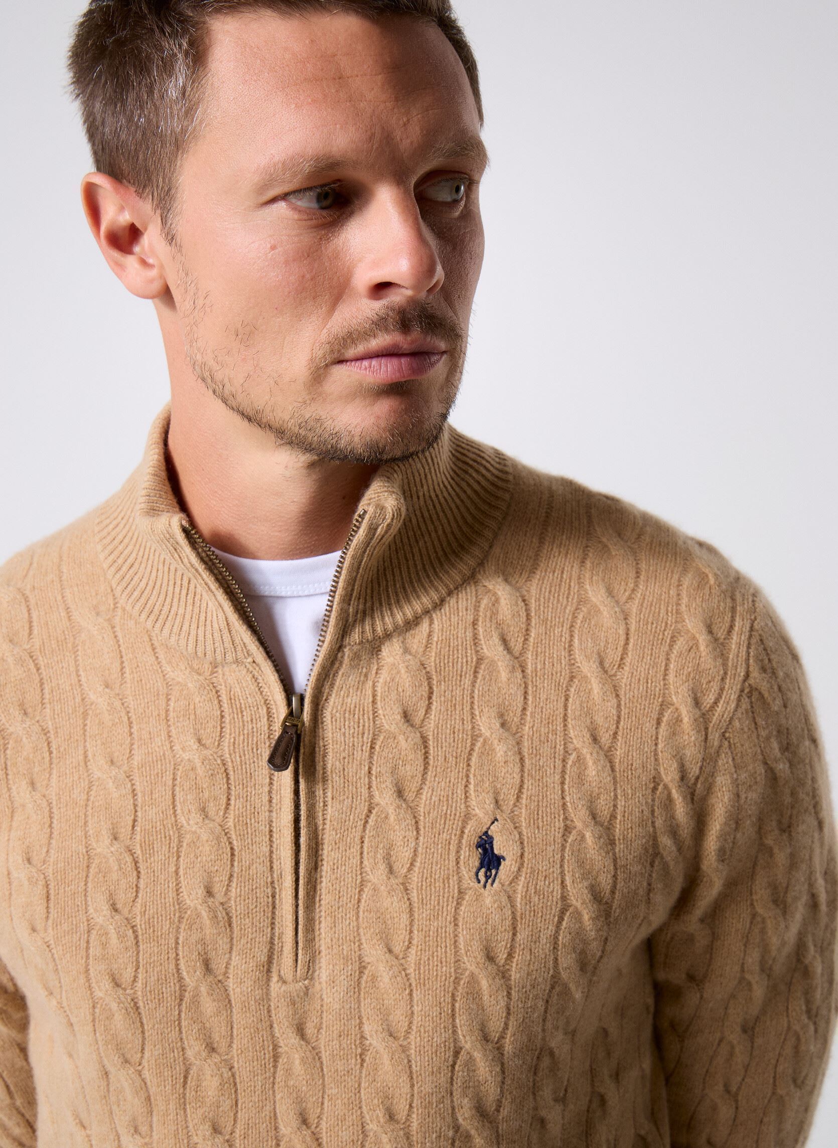 Pulls Lscablehzpp-Long Sleeve-Pullover homme marron Polo Ralph Lauren Pulls Lscablehzpp-Long Sleeve-Pullover homme marron CAMEL MELANGE