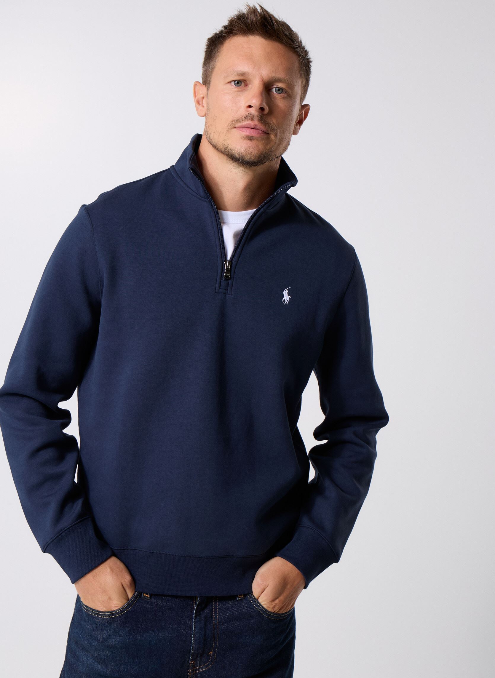 Sweat shirt Polo Ralph Lauren SWEATSHIRT DEMI ZIP EN MOLLETON EU - vue 3