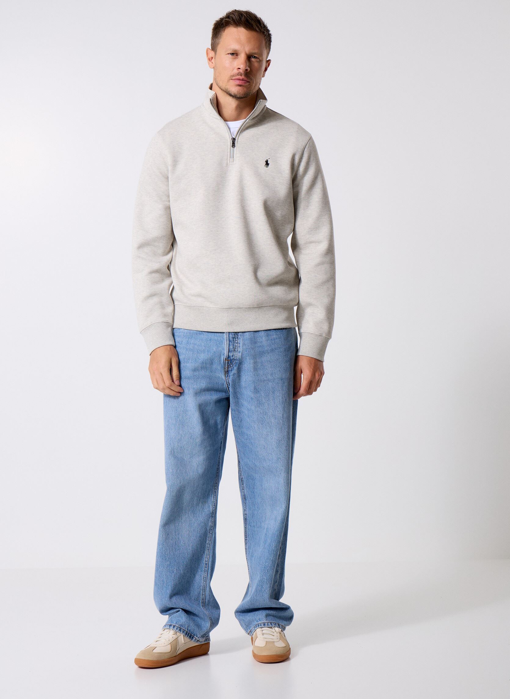 Sweaters met rits Lshzm21-Long Sleeve-Sweatshirt heren grijs Polo Ralph Lauren Sweaters met rits Lshzm21-Long Sleeve-Sweatshirt heren grijs LT SPORT HEATHER/C9760