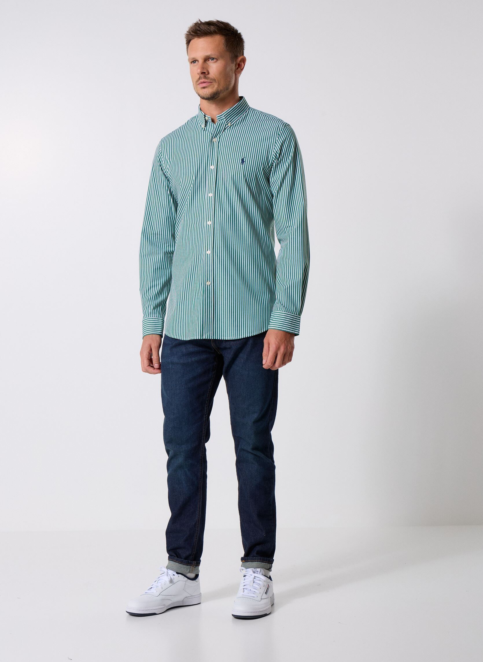 Camicie Slbdppcs-Long Sleeve-Sport Shirt uomo verde Polo Ralph Lauren Camicie Slbdppcs-Long Sleeve-Sport Shirt uomo verde 6779K NEW FOREST WHITE