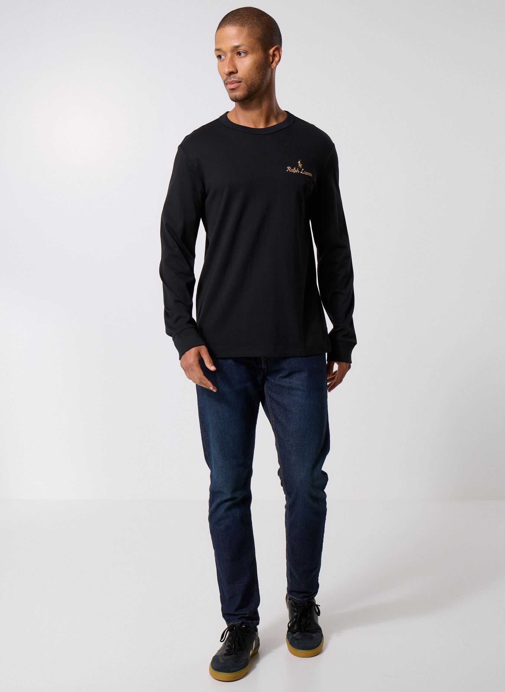 Langarm-T-Shirts Lscnm5-Long Sleeve-T-Shirt herren schwarz Polo Ralph Lauren Langarm-T-Shirts Lscnm5-Long Sleeve-T-Shirt herren schwarz POLO BLACK