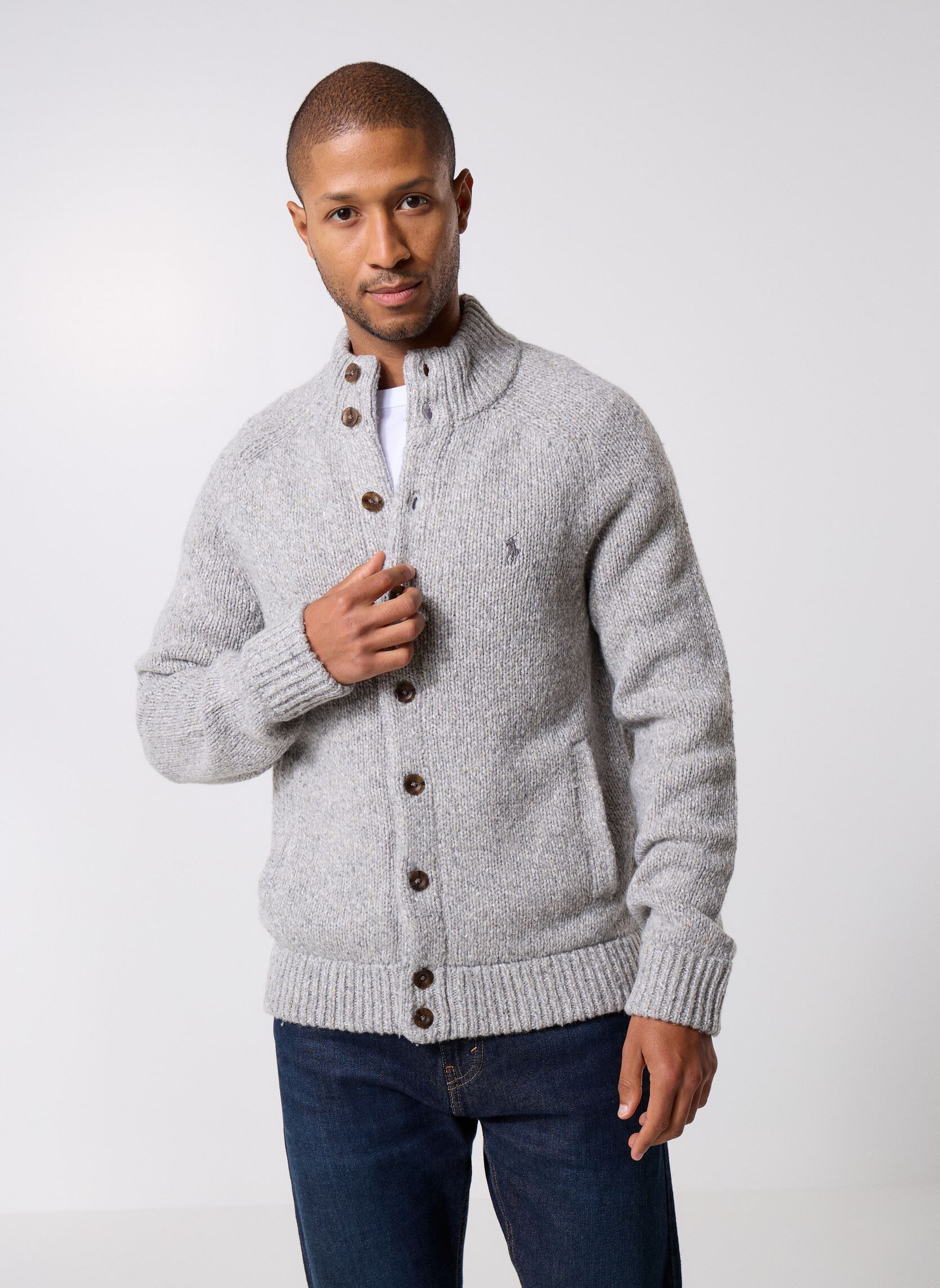 Vêtements Polo Ralph Lauren Lssdlbttnmk Long Sleeve Cardigan pour Homme