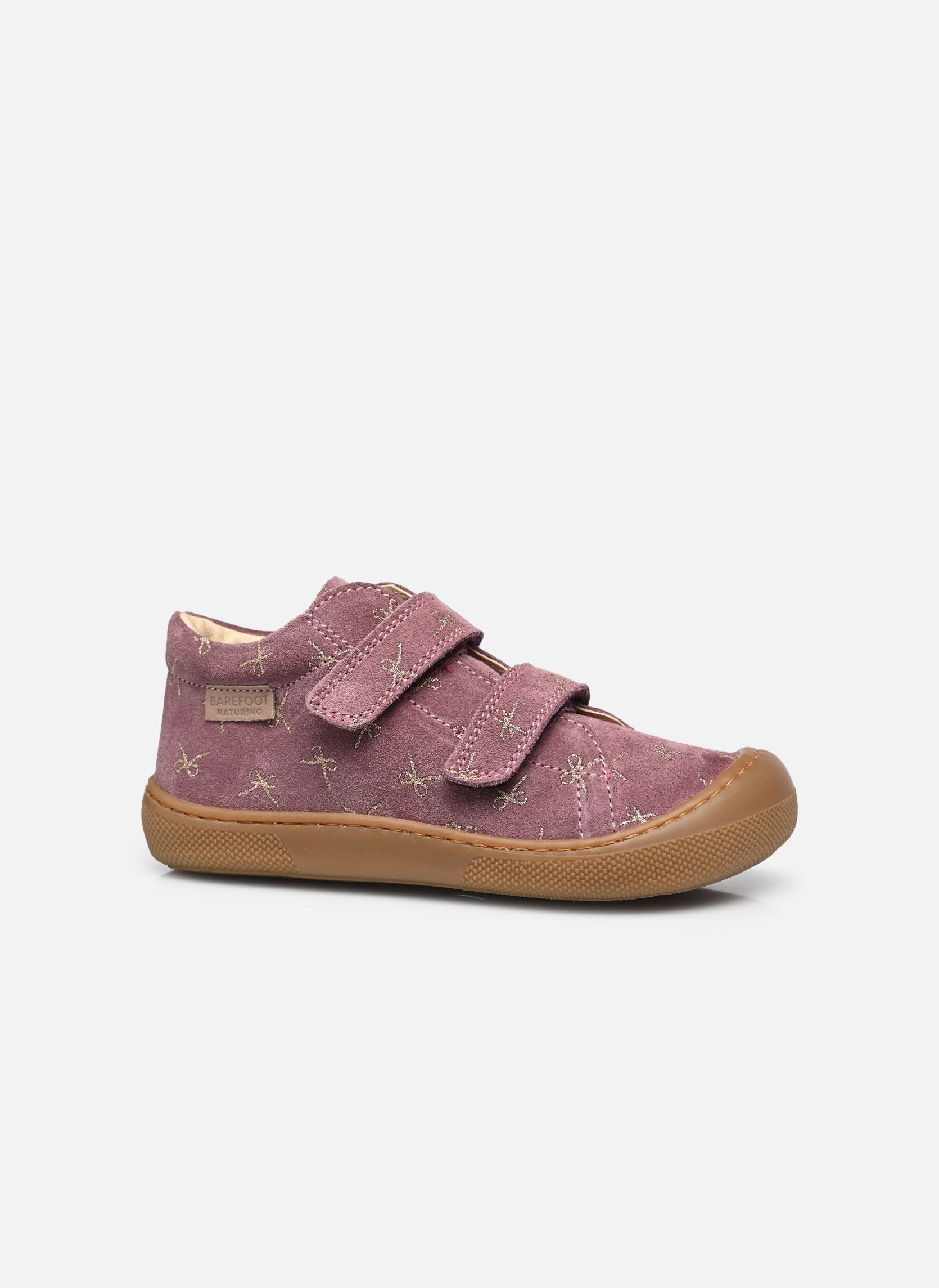 Bottines Amur VL Barefoot fille rose Naturino Bottines Amur VL Barefoot fille rose SUEDE PR.GLITTER MINI BOWS MAG