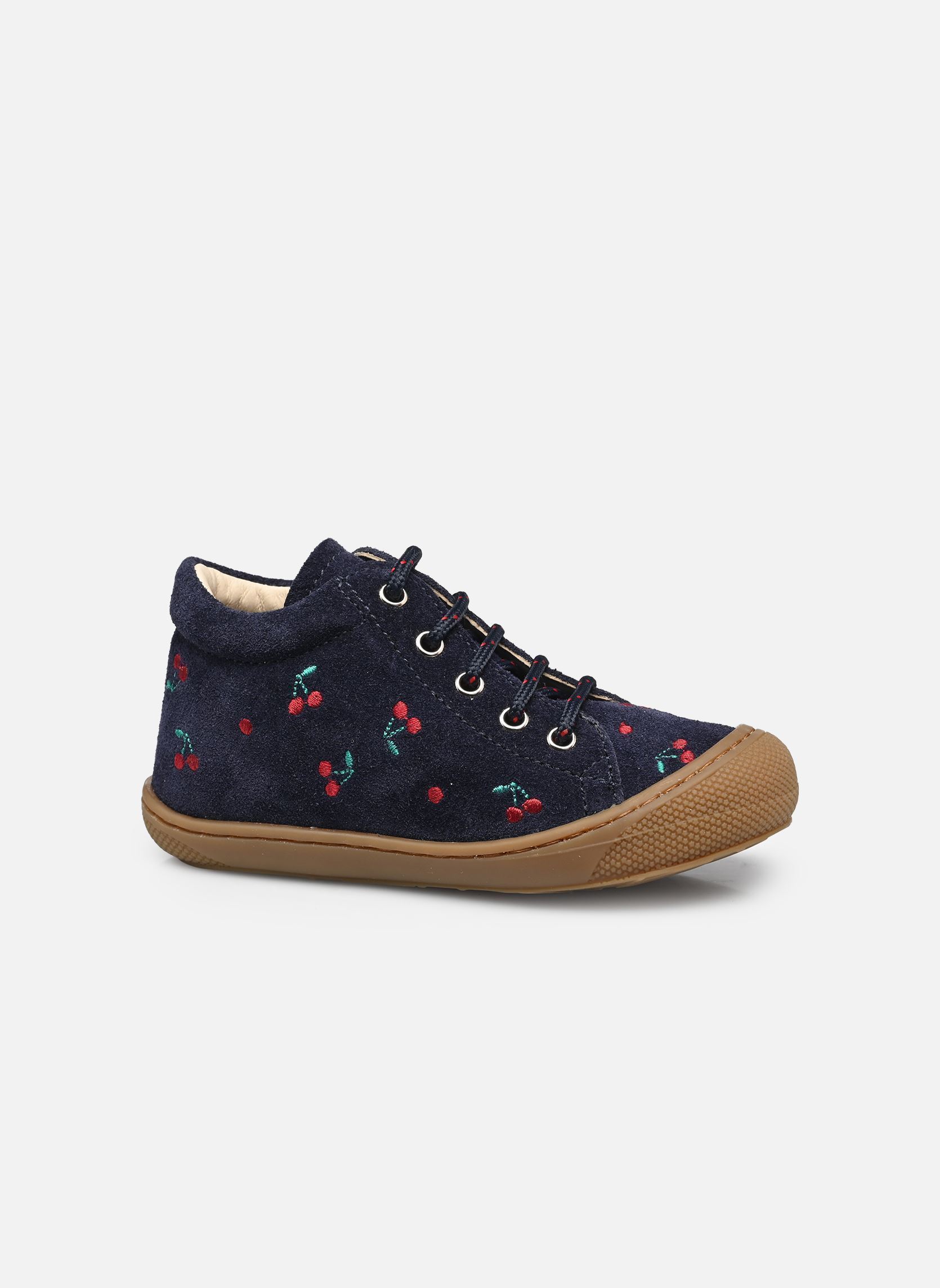 Enkellaarsjes Cocoon Embr.cherry meisjes blauw Naturino Enkellaarsjes Cocoon Embr.cherry meisjes blauw SUEDE NAVY