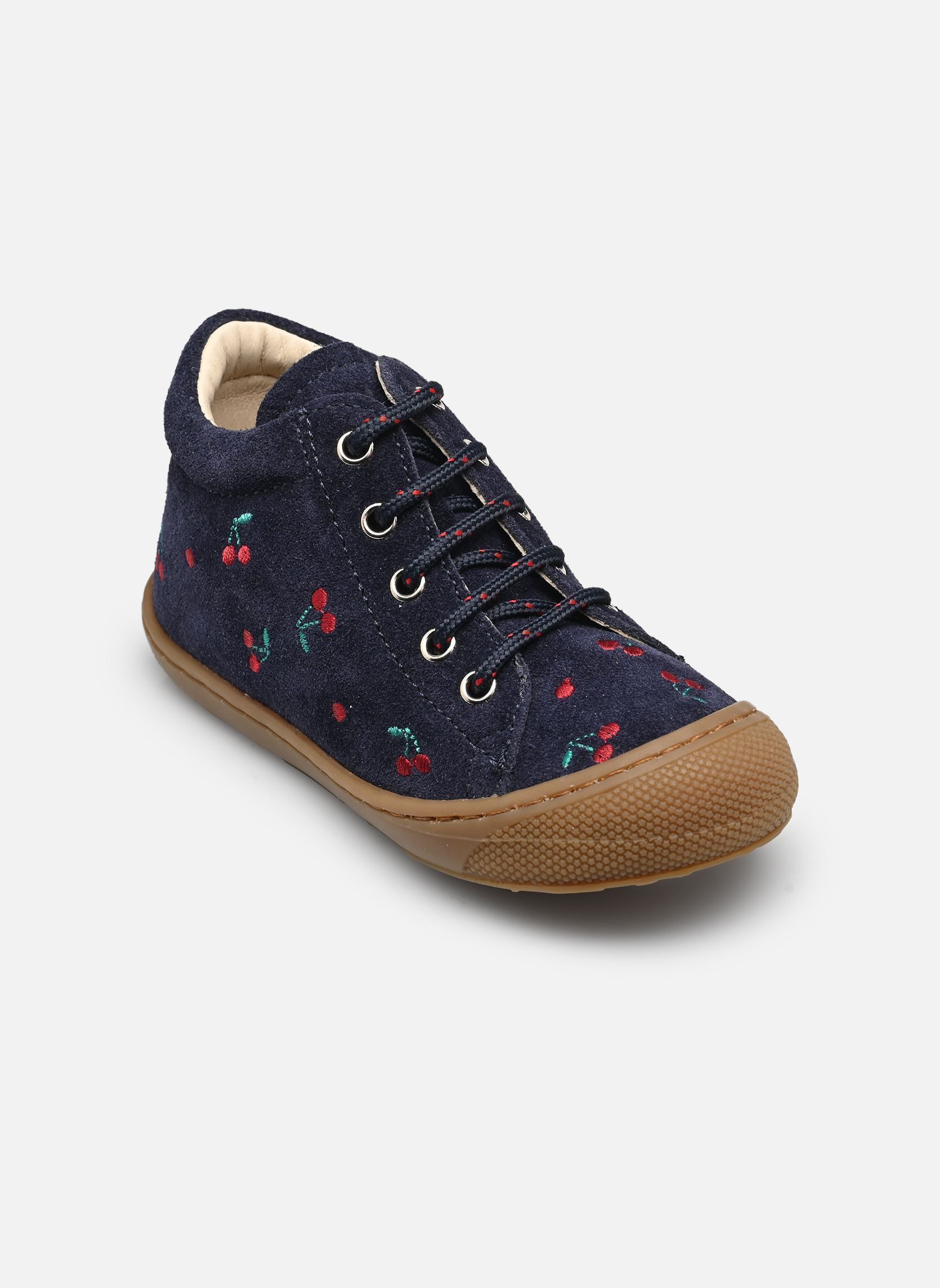 Enkellaarsjes Cocoon Embr.cherry meisjes blauw Naturino Enkellaarsjes Cocoon Embr.cherry meisjes blauw SUEDE NAVY