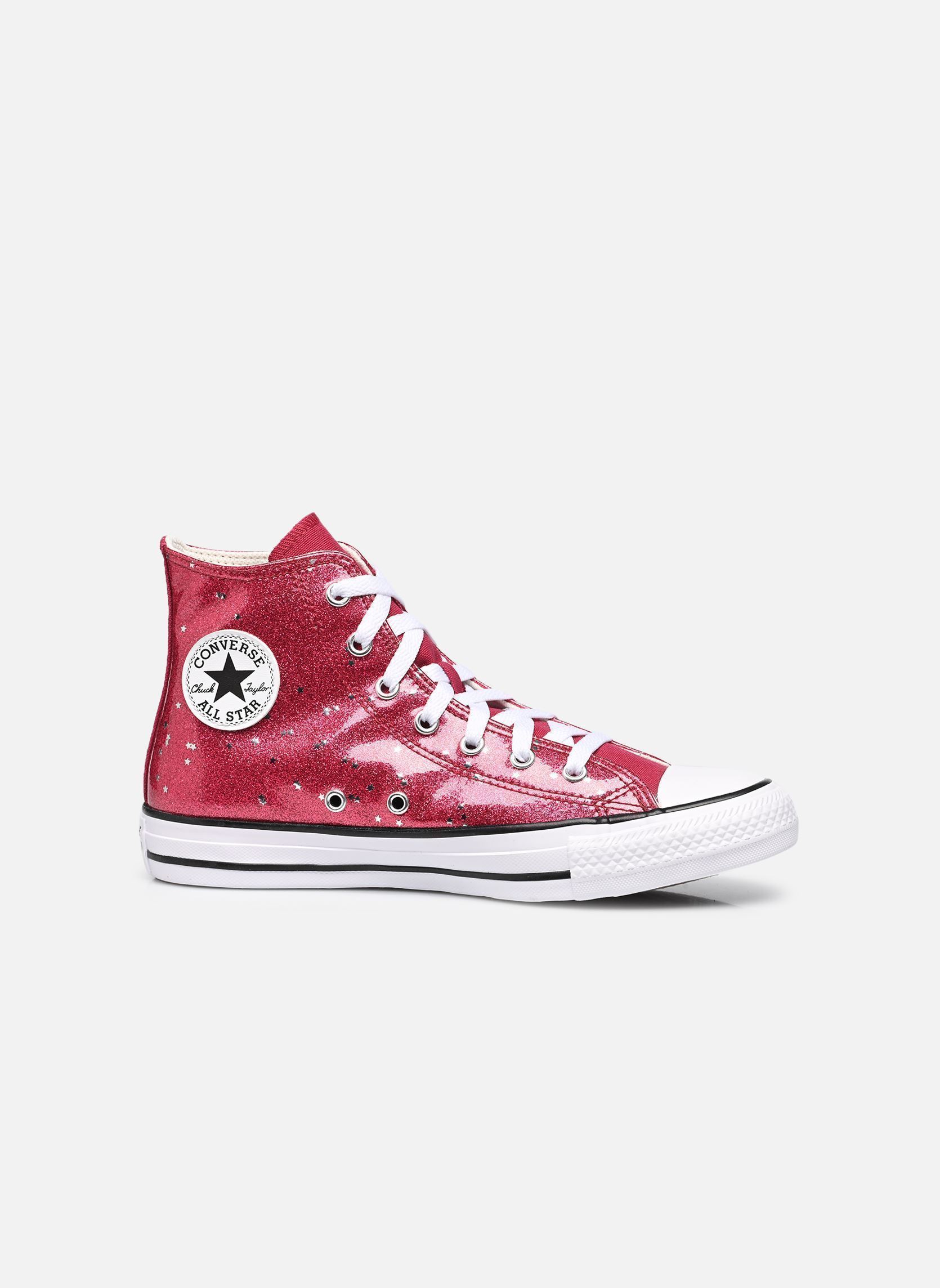 Zapatillas altas Chuck Taylor All Star Glitter Hi niña rosa Converse Zapatillas altas Chuck Taylor All Star Glitter Hi niña rosa SPORTY BERRY/WHITE/EGRET