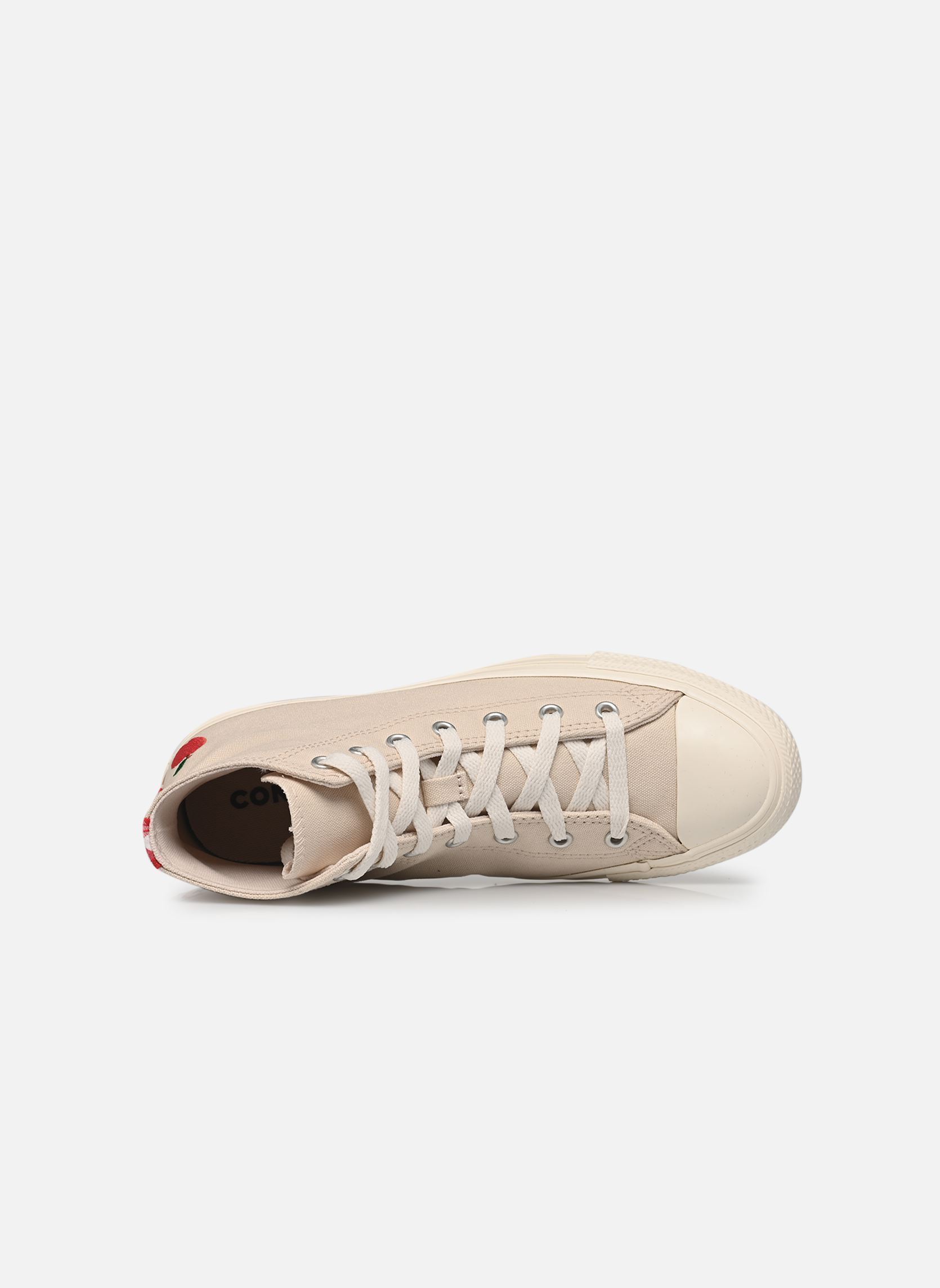 Baskets hautes Chuck Taylor All Star Checkered Accents beige Converse Baskets hautes Chuck Taylor All Star Checkered Accents beige LIGHT DUNE/EGRET/RED