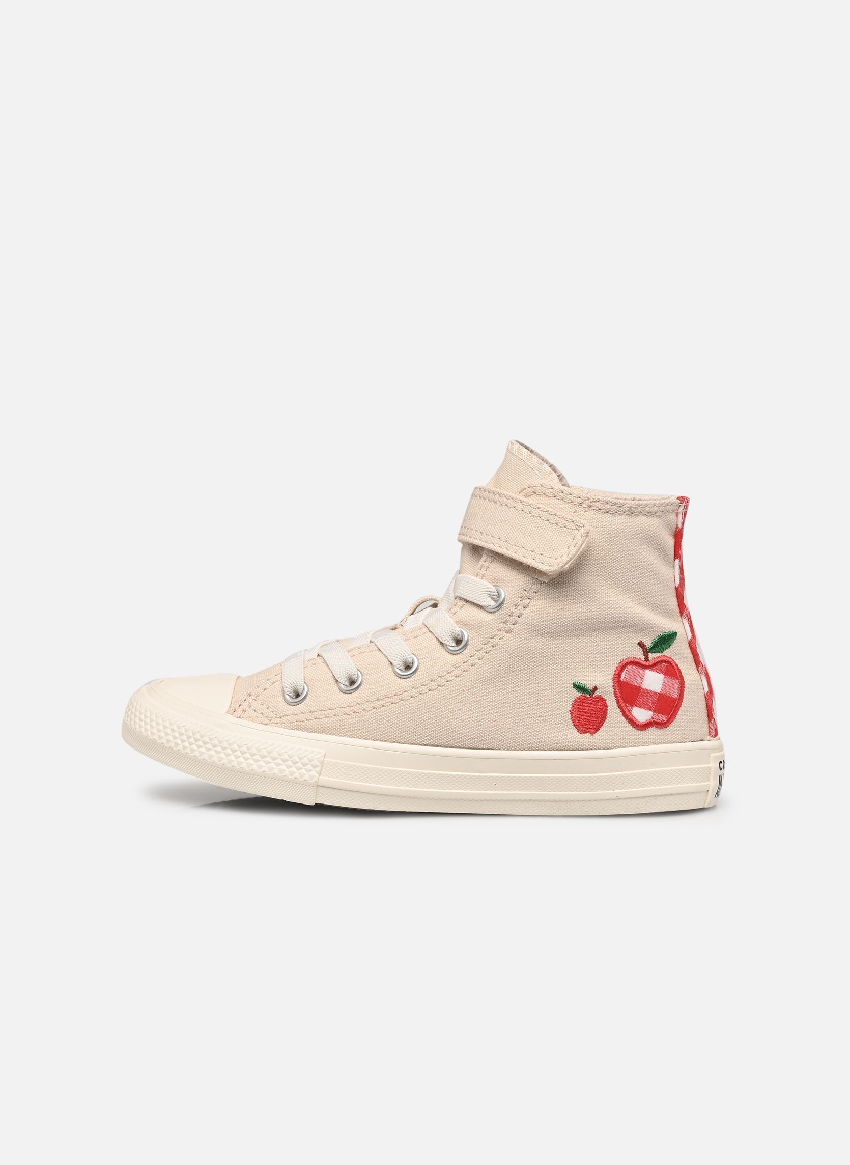 Hoge sneakers Chuck Taylor All Star Checkered Accents beige Converse Hoge sneakers Chuck Taylor All Star Checkered Accents beige LIGHT DUNE/EGRET/RED1