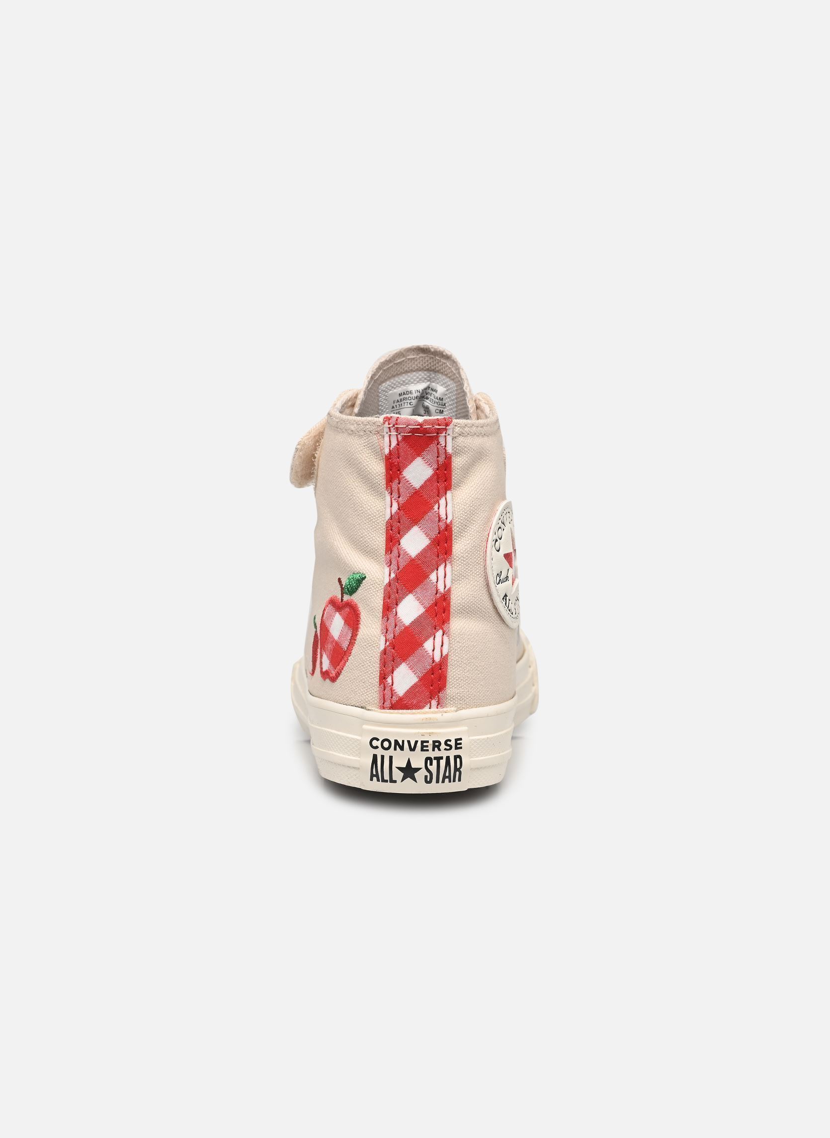 Hoge sneakers Chuck Taylor All Star Checkered Accents beige Converse Hoge sneakers Chuck Taylor All Star Checkered Accents beige LIGHT DUNE/EGRET/RED1