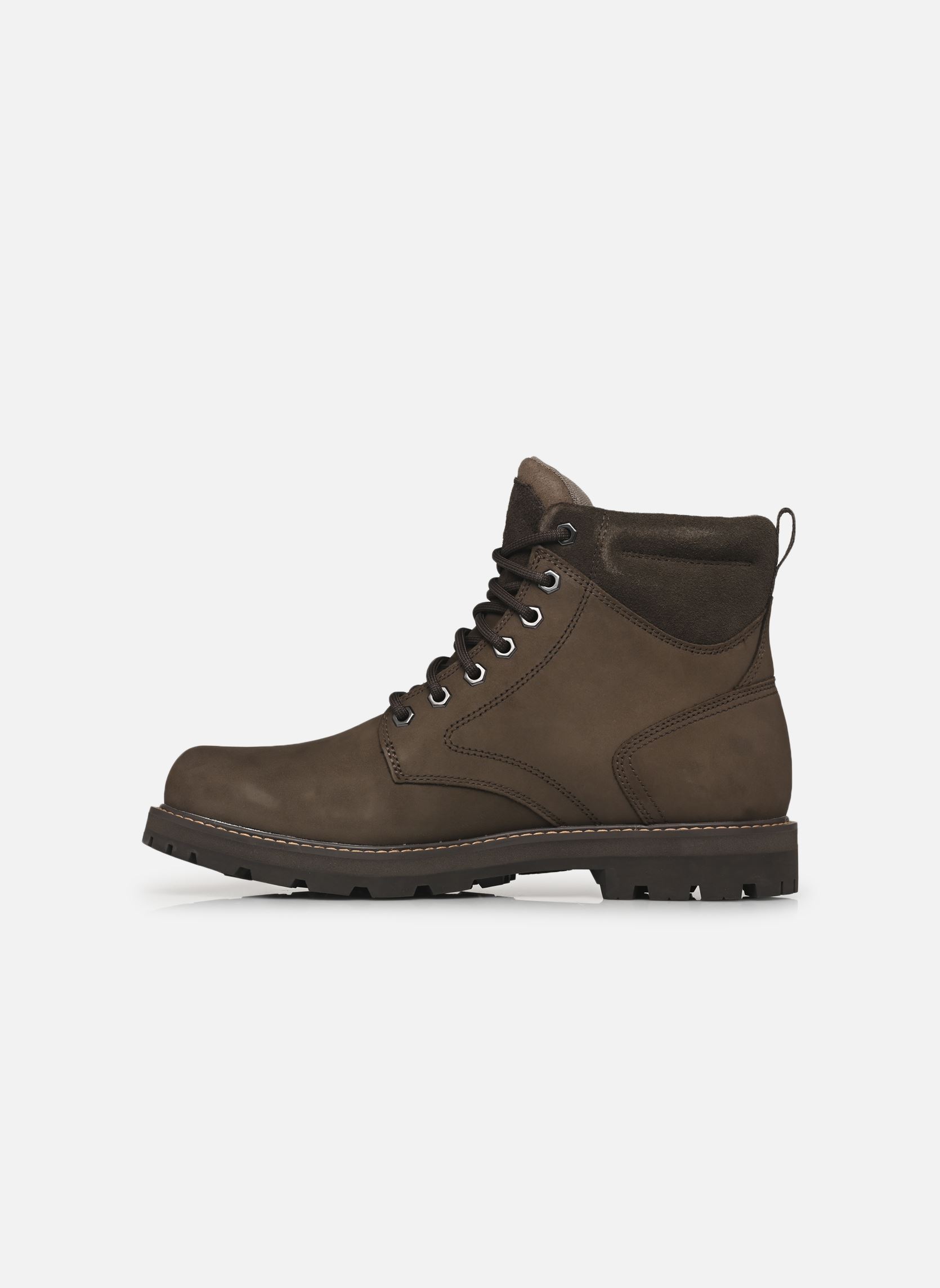 Geschnürte Stiefeletten Britton Road Mid Lace Up Waterproof Boot herren braun Timberland Geschnürte Stiefeletten Britton Road Mid Lace Up Waterproof Boot herren braun DARK BROWN NUBUCK