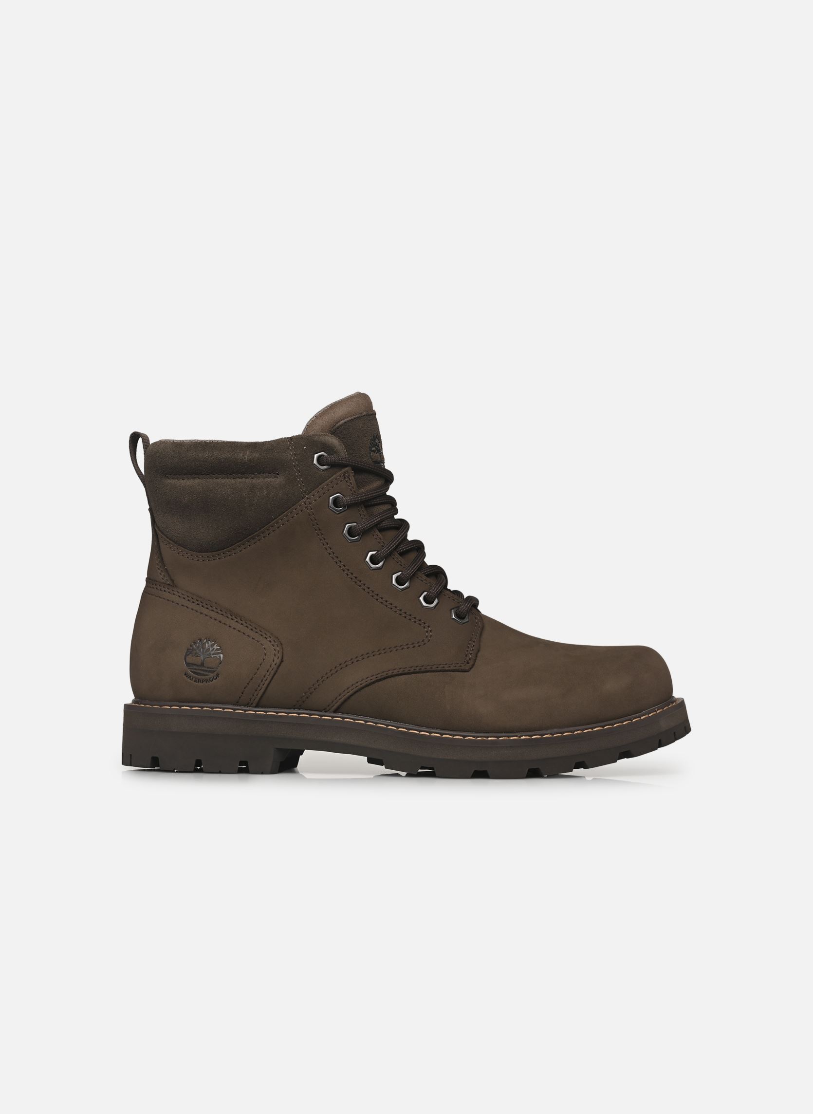 Geschnürte Stiefeletten Britton Road Mid Lace Up Waterproof Boot herren braun Timberland Geschnürte Stiefeletten Britton Road Mid Lace Up Waterproof Boot herren braun DARK BROWN NUBUCK